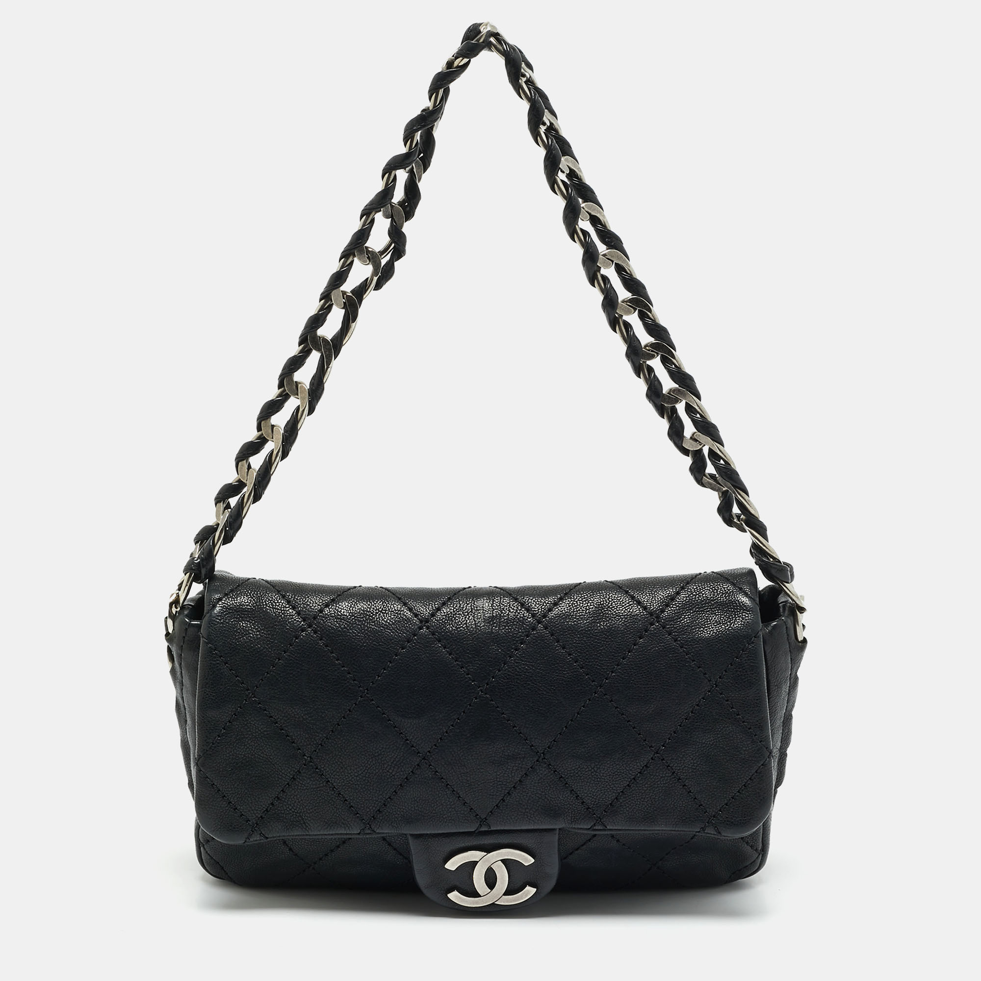 

Chanel Black Quilted Leather Modern Chain Flap Bag