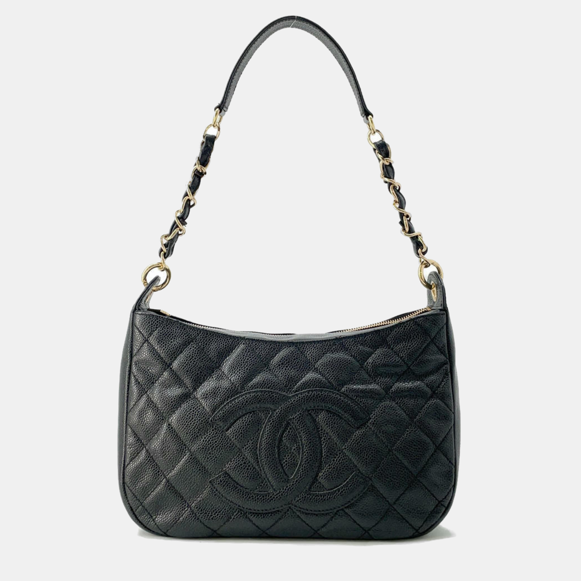 

Chanel Chain Shoulder Bag Matelasse Coco Mark Caviar Skin Black