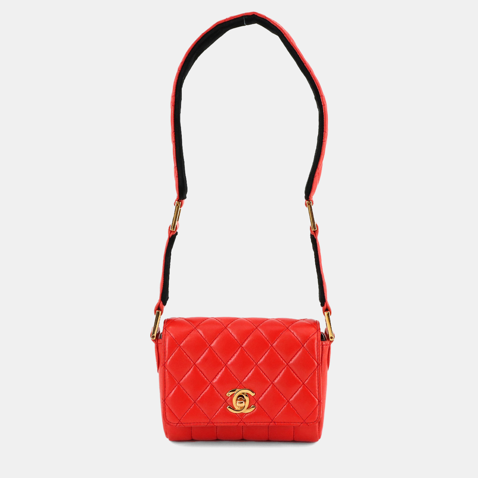 

Chanel Matelasse Mademoiselle Shoulder Bag Leather Orange Gold
