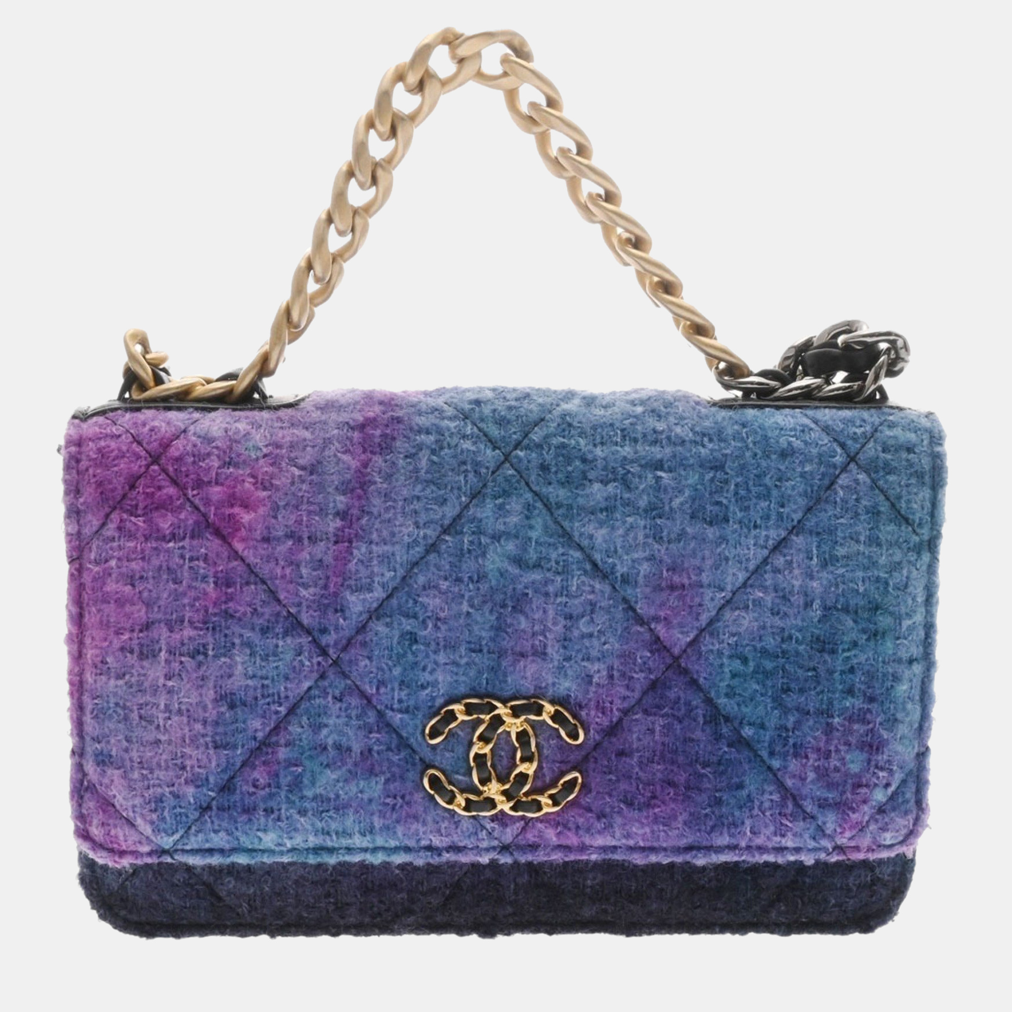 

Chanel Chanel 19 Chain Shoulder Bag Purple/Blue Quilted/Calf