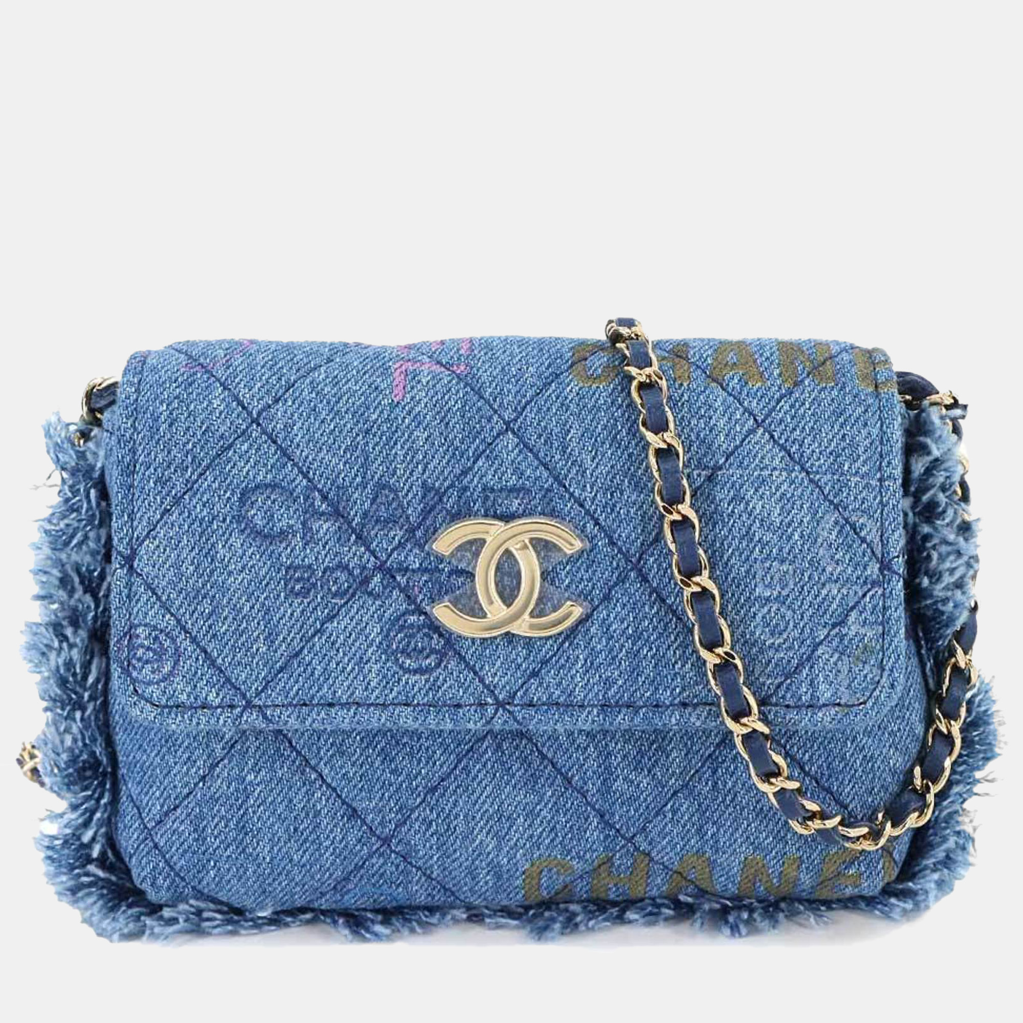 

Chanel Matelasse Chain Mini Shoulder Bag Denim Blue