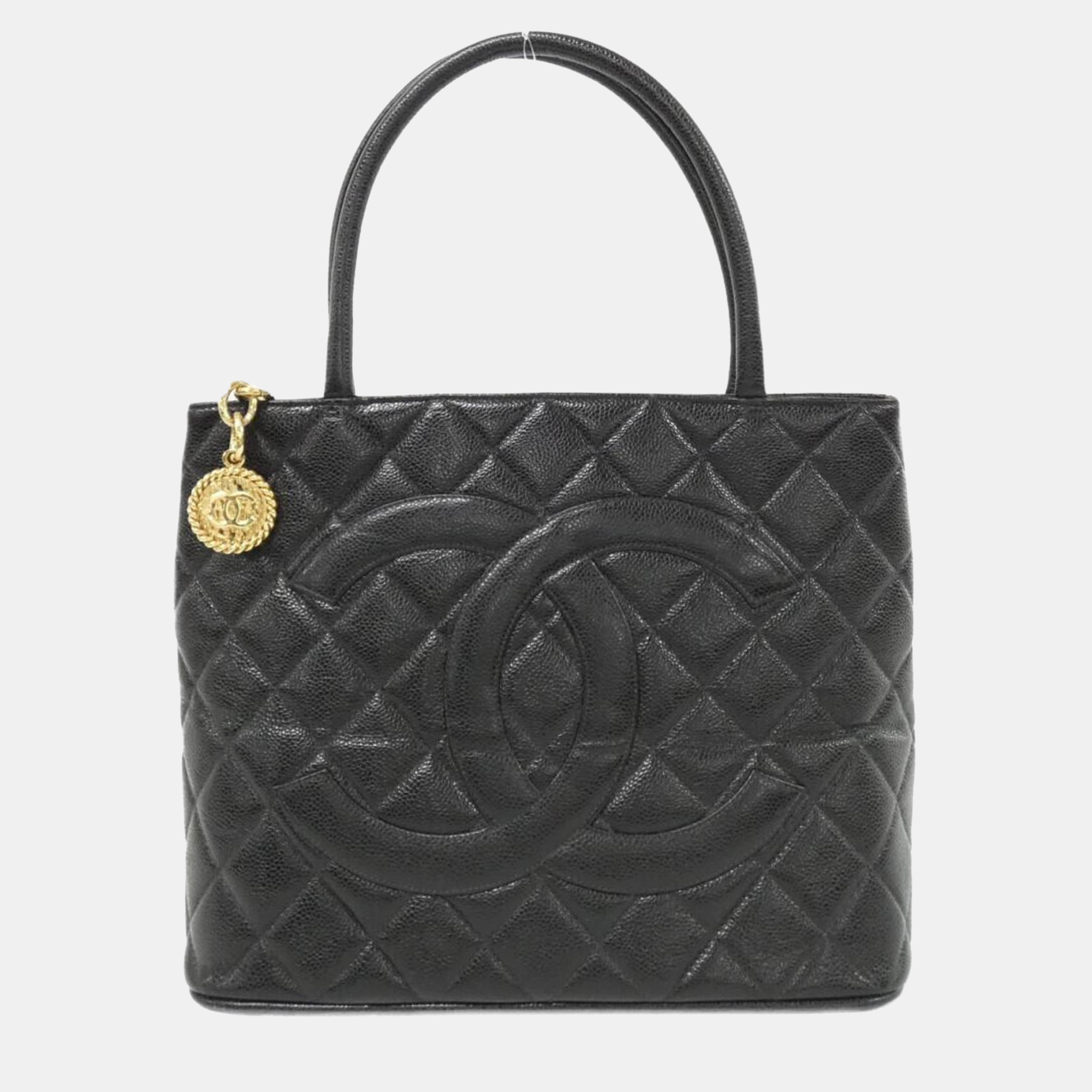 

Chanel Grand Shopping Black Leather Tote Bag