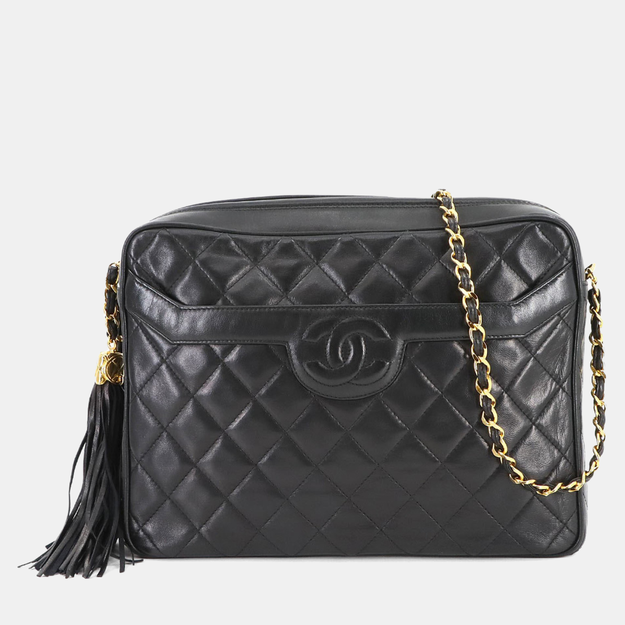 

Chanel Matelasse Chain Shoulder Bag Leather Black