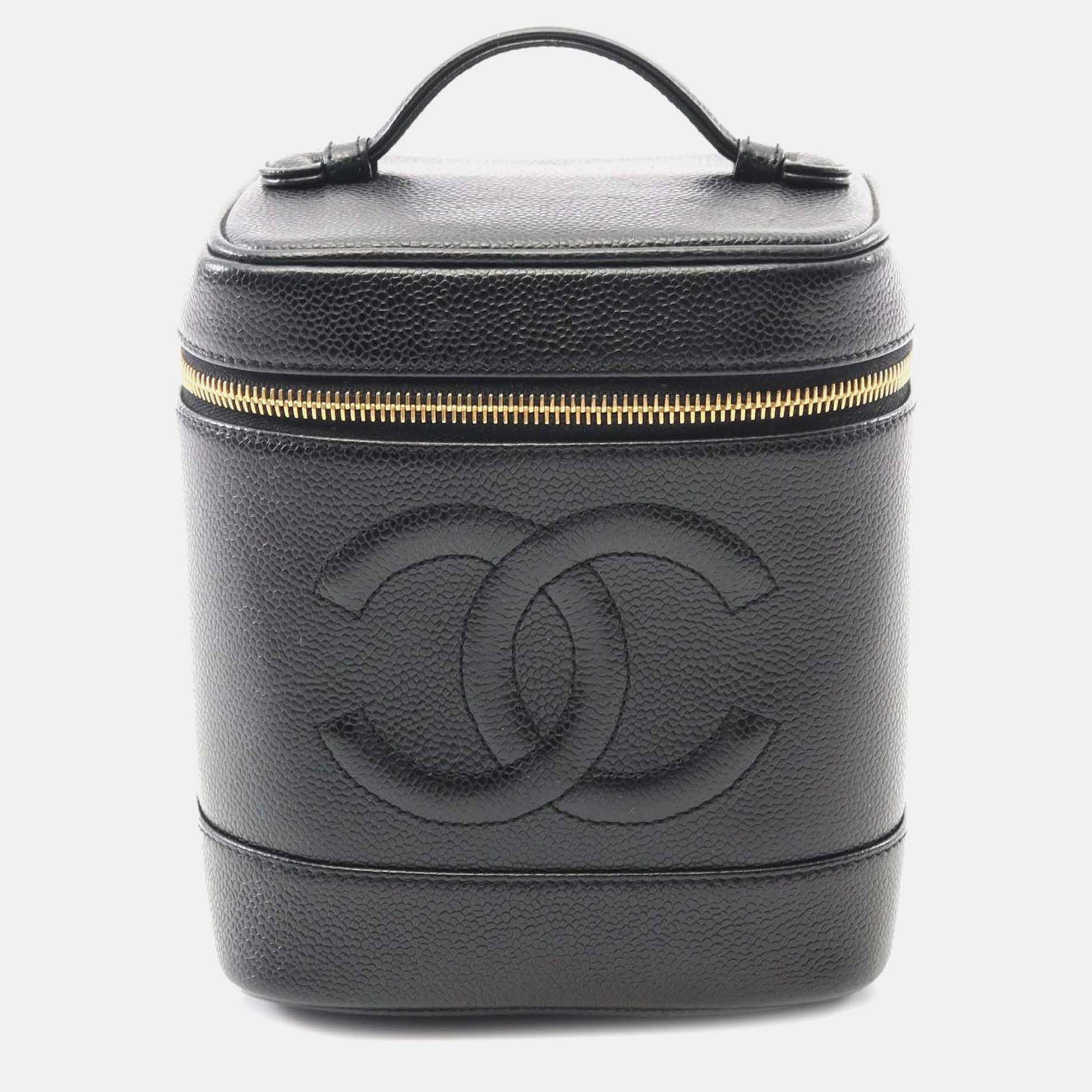 

Chanel Black CC Caviar Vanity Case