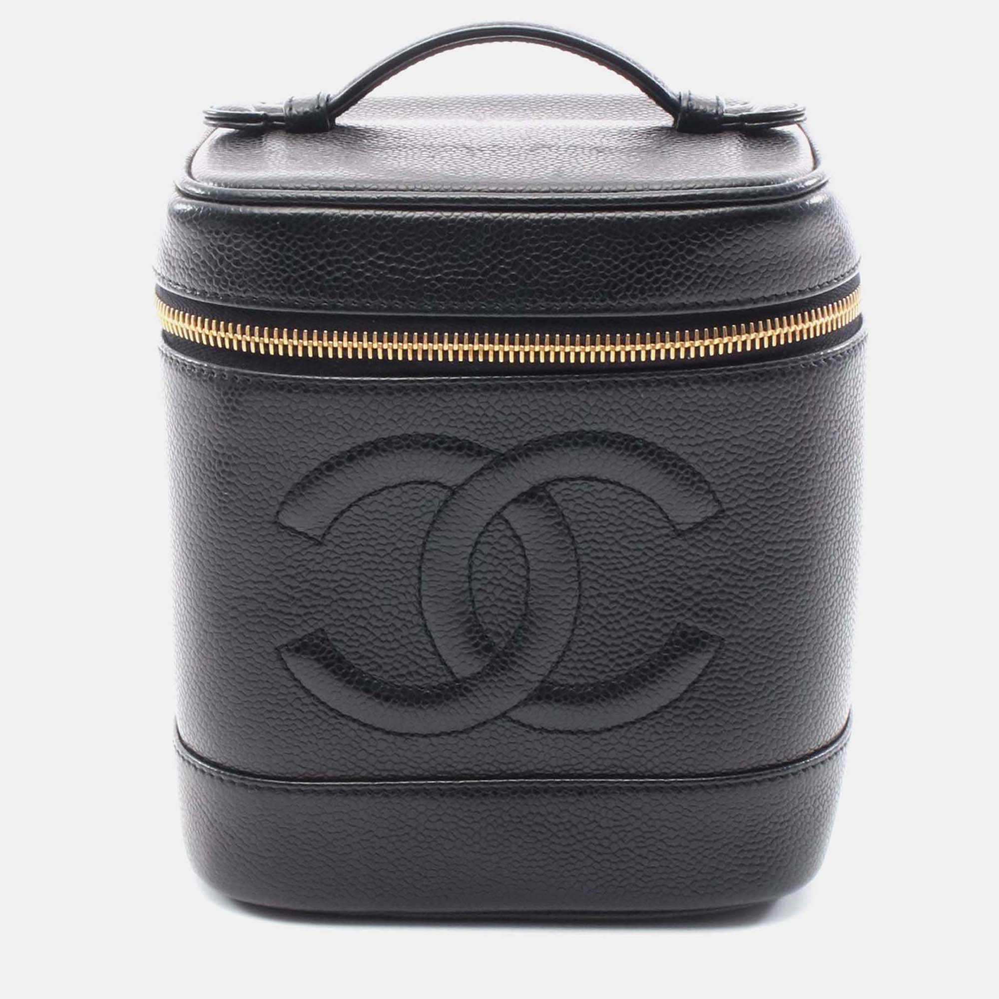 

Chanel Black CC Caviar Vanity Case