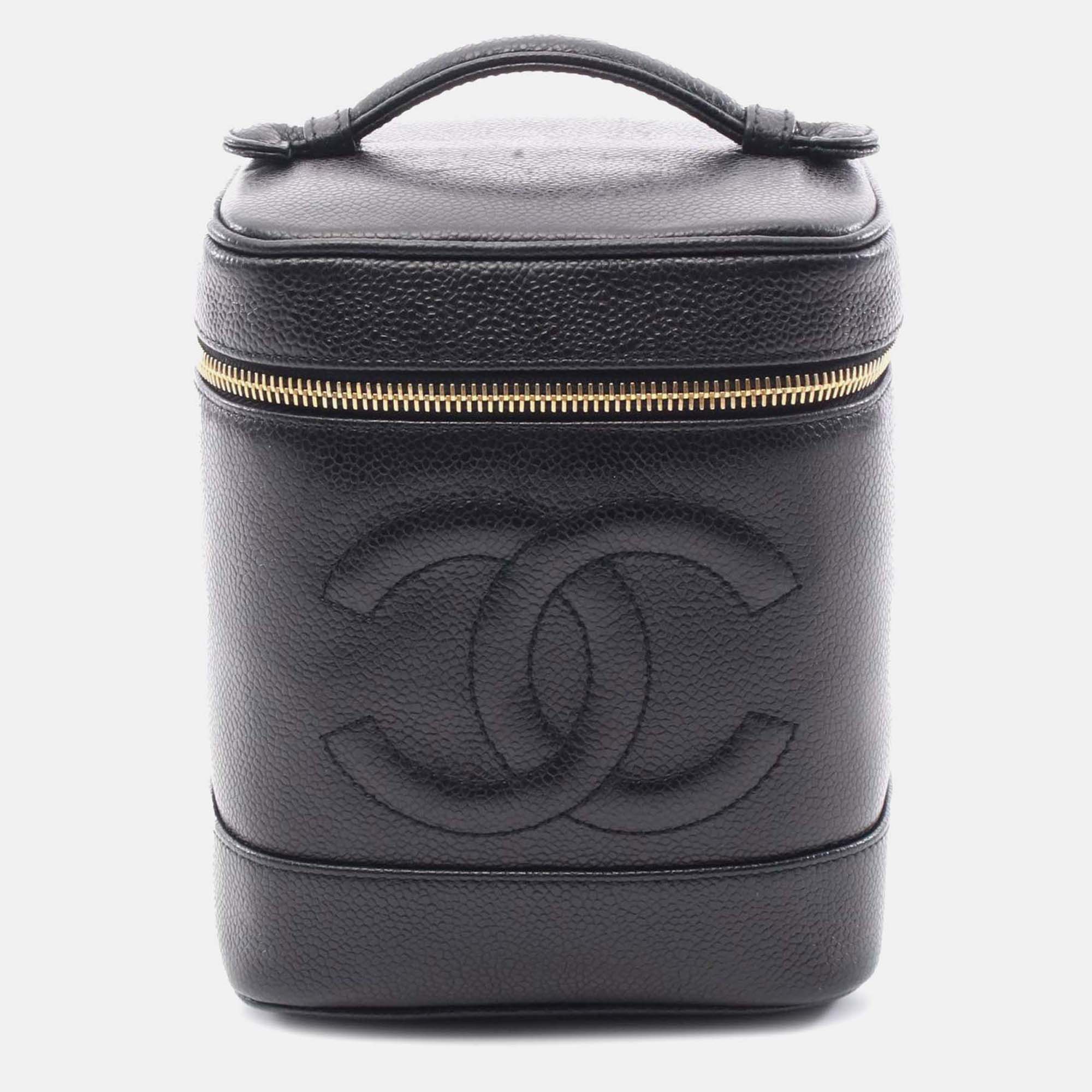 

Chanel Black CC Caviar Vanity Case