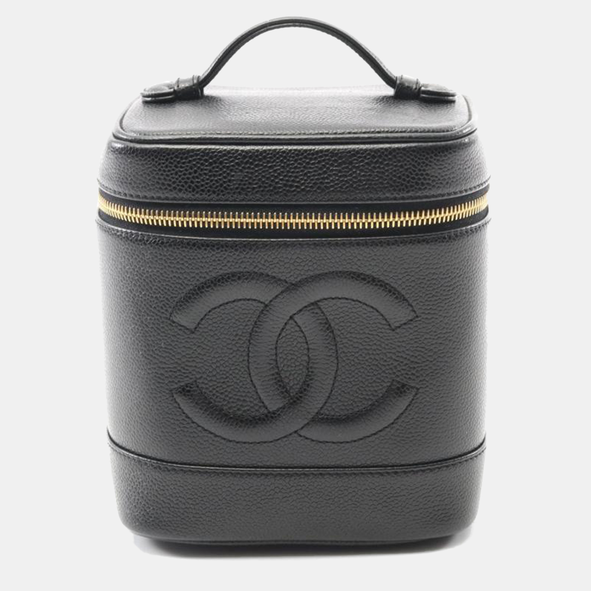 

Chanel Coco Mark Black Calfskin Vanity Handbag GHW