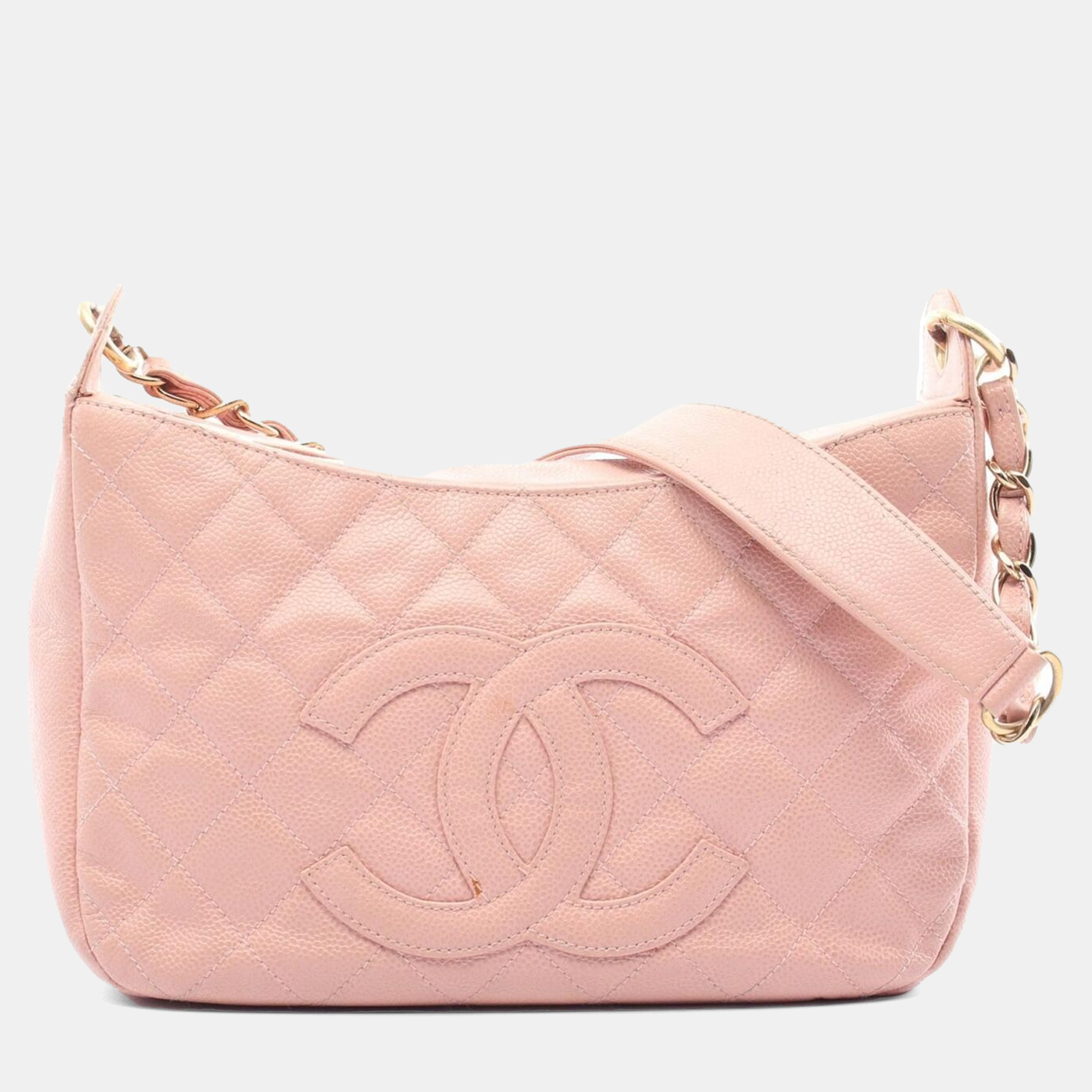 

Chanel CC Matelasse Coco Pink Grained Calfskin Chain Shoulder Bag GHW