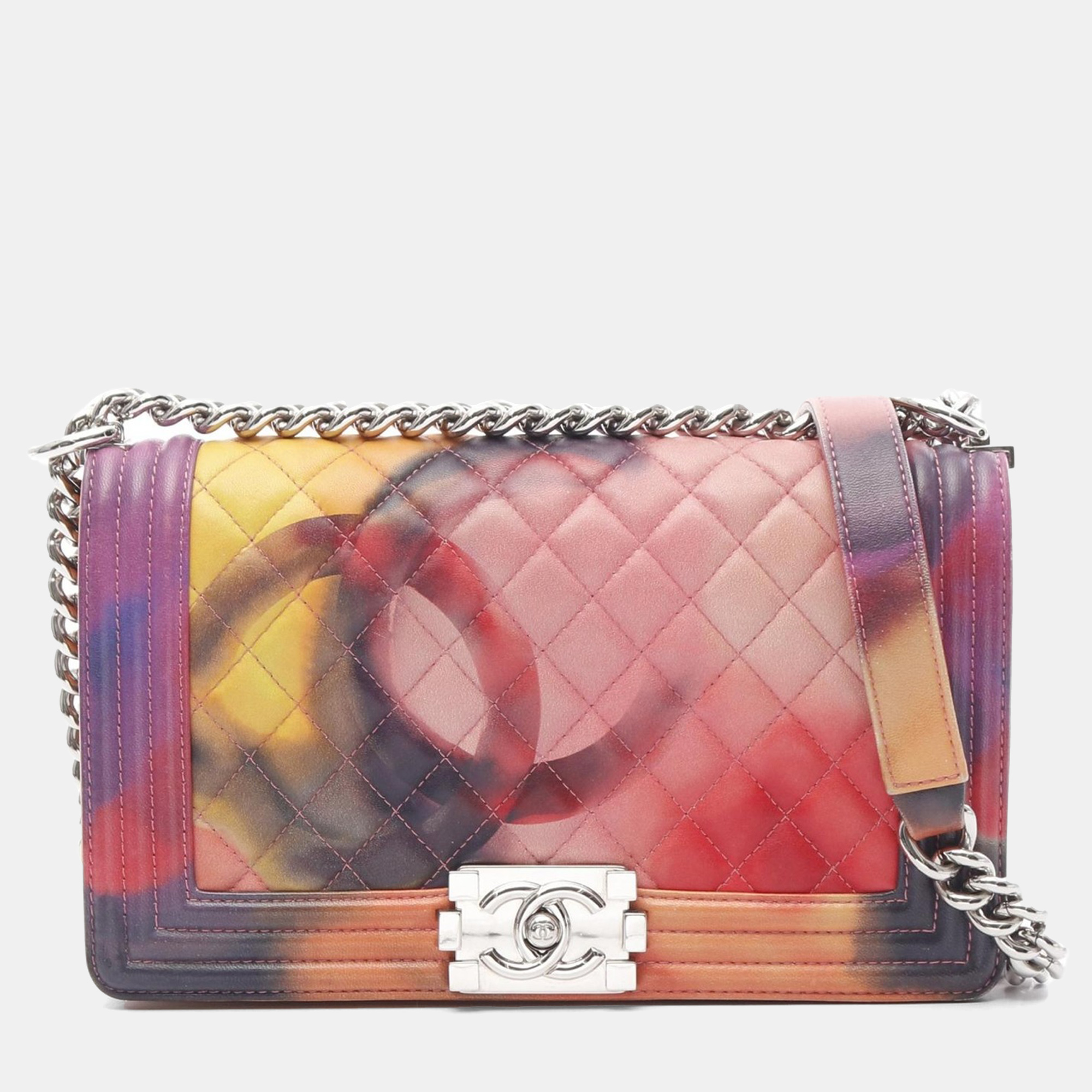 

Chanel Boy Matelasse Multicolor Lambskin Leather Shoulder Bag SHW