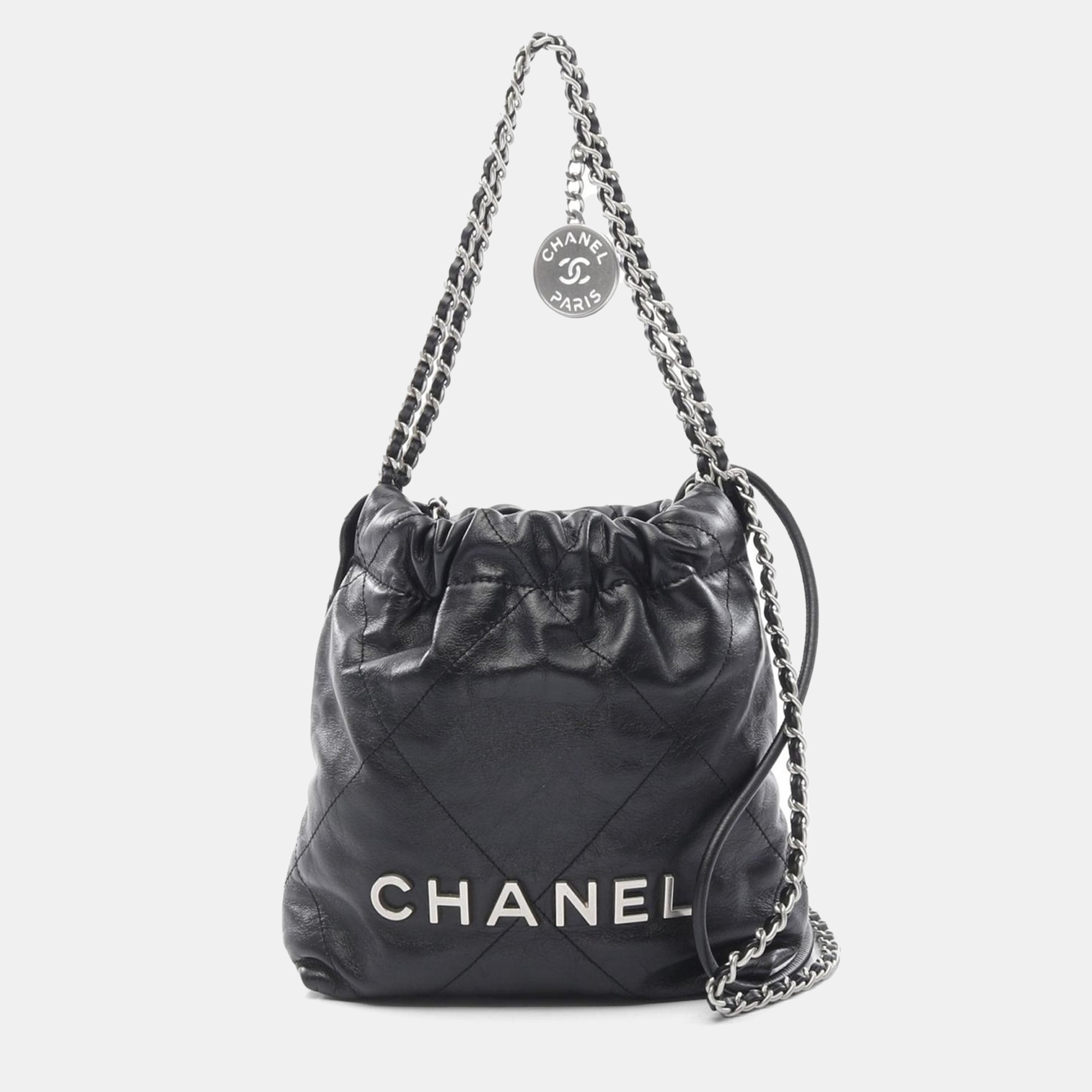 

Chanel 22 Mini 2Way Shoulder Bag Leather Black Shw Cc
