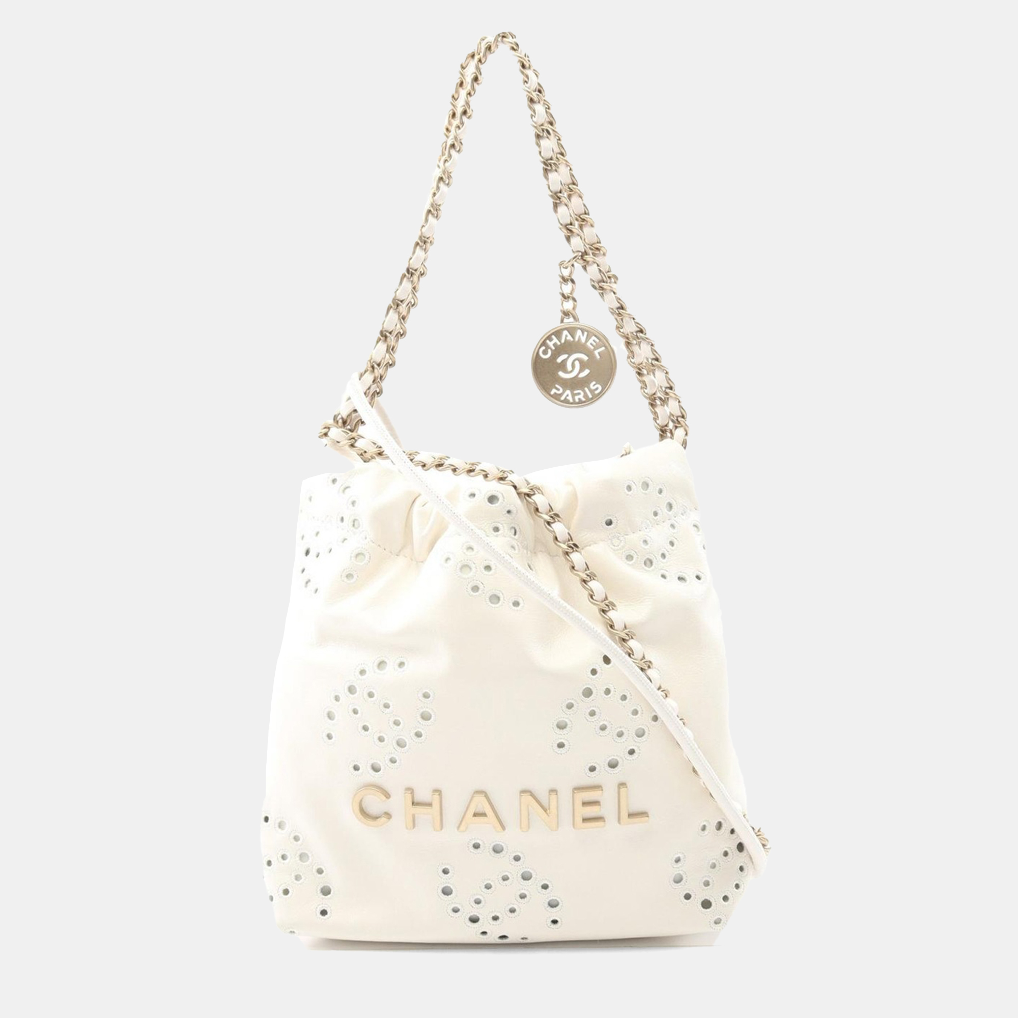 

Chanel Chanel 22 Mini Chain Shoulder Bag Leather White Crossbody Ghw