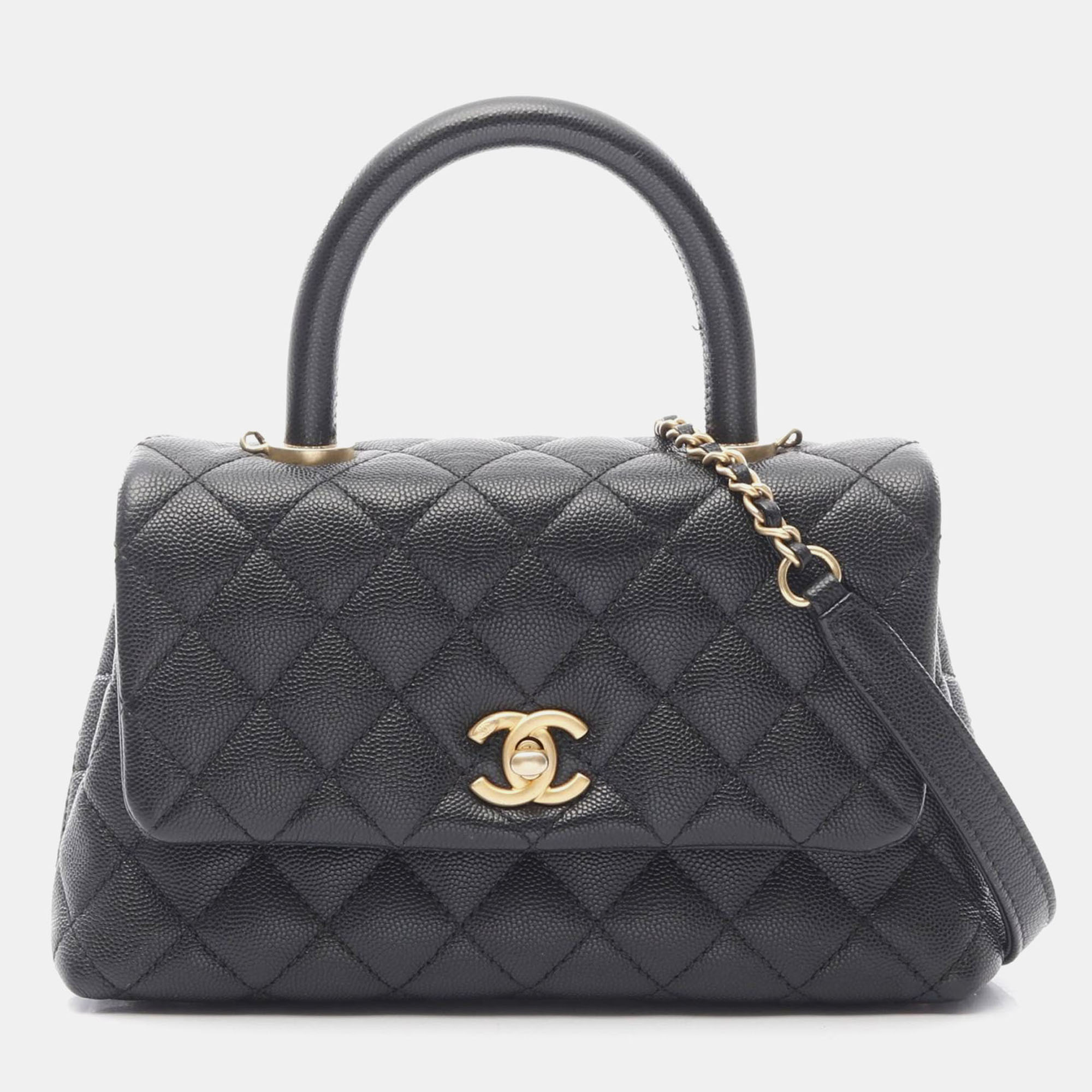 

Chanel Coco Handle Black Leather Shoulder Bag