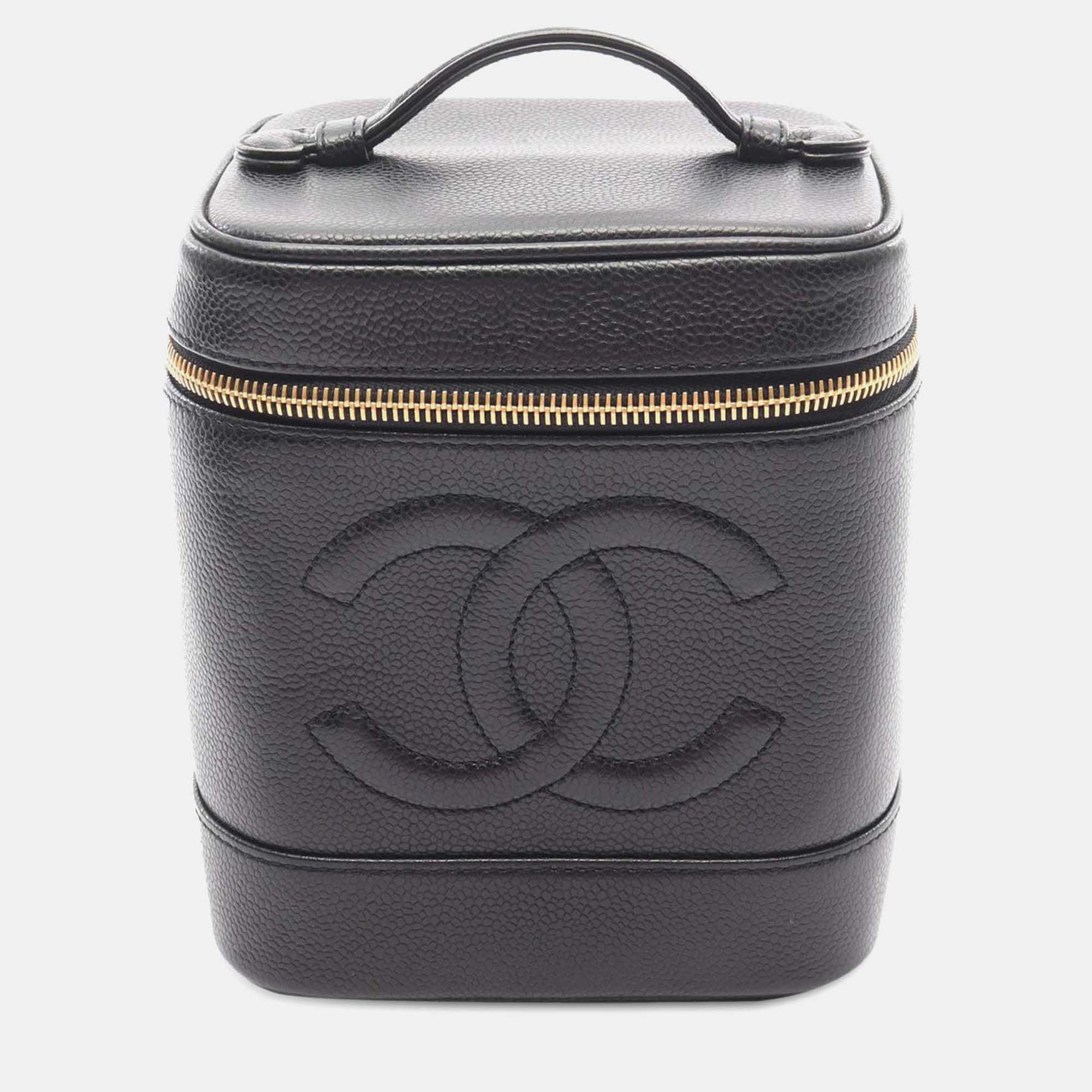 

Chanel Black CC Caviar Vanity Case