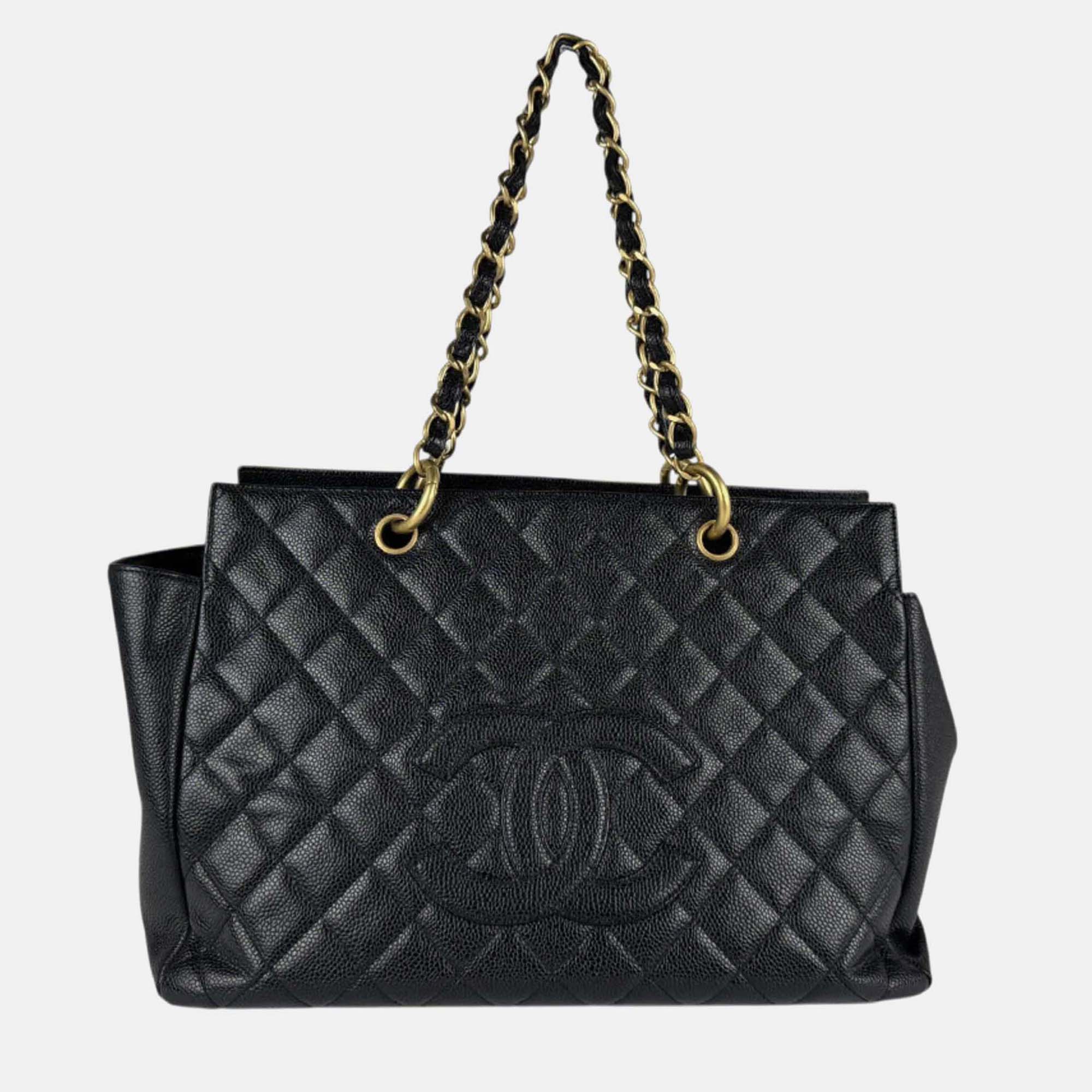 

Chanel Handbag In Caviar Leather Black