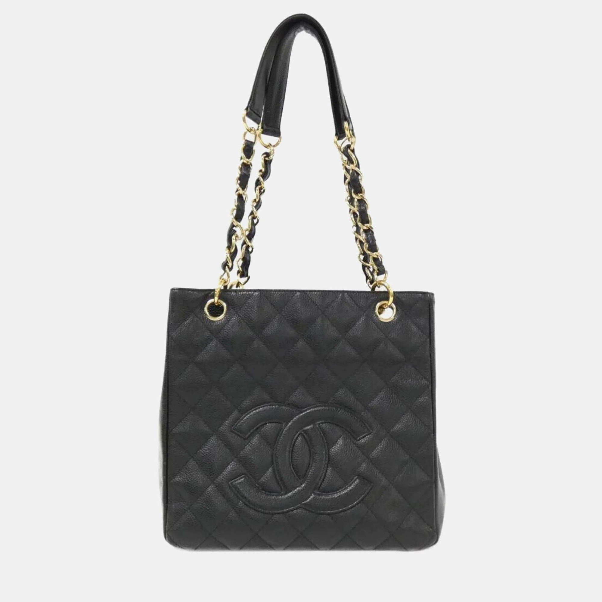 

Chanel Black Quilted Leather Petite Shopping Tote