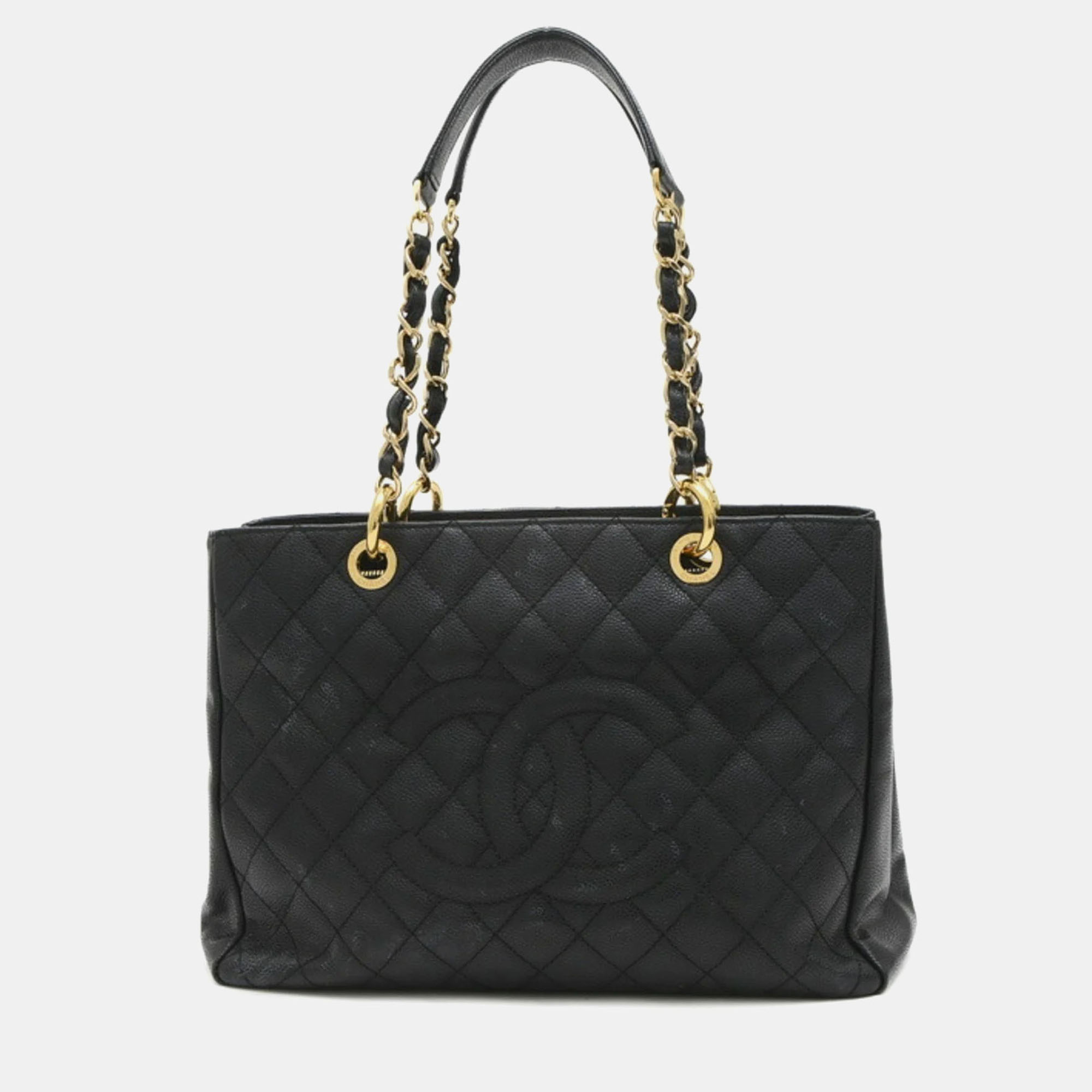 

Chanel Matelasse Black Caviar GST Chain Tote