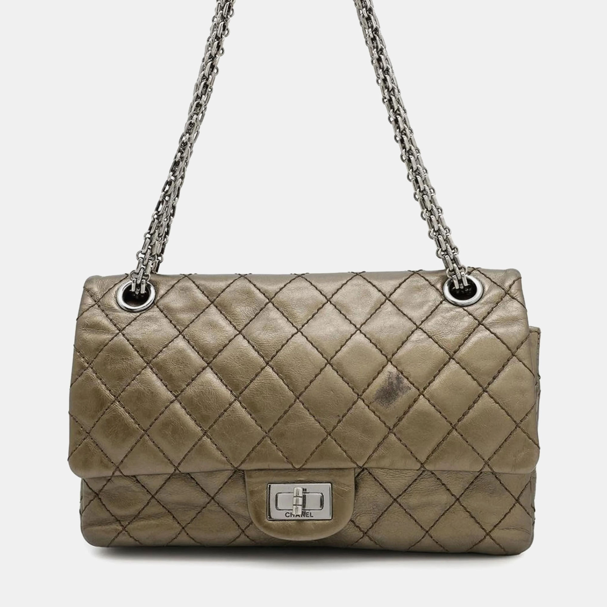 

Chanel 2.55 Matelasse Coco Mark Chain Shoulder Bag, Brown