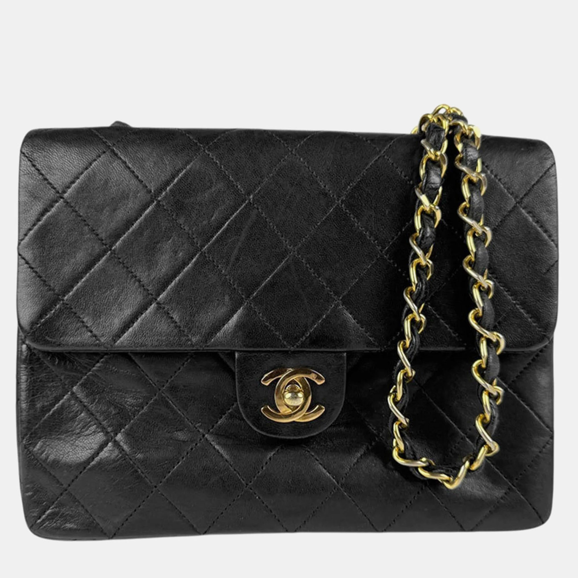 

Chanel Black Lambskin Shoulder Bag GHW