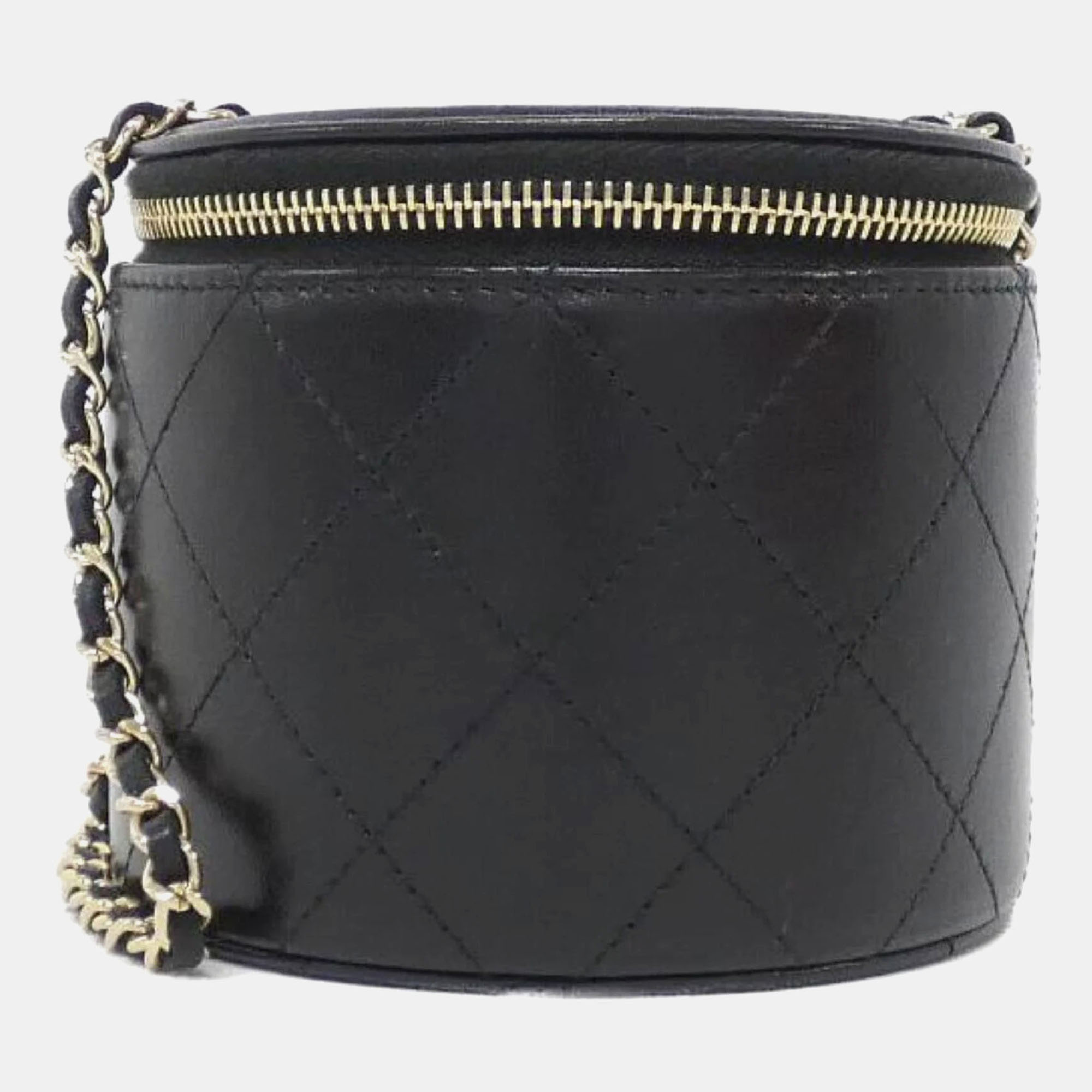 

Chanel Lambskin Shoulder Bag, Black
