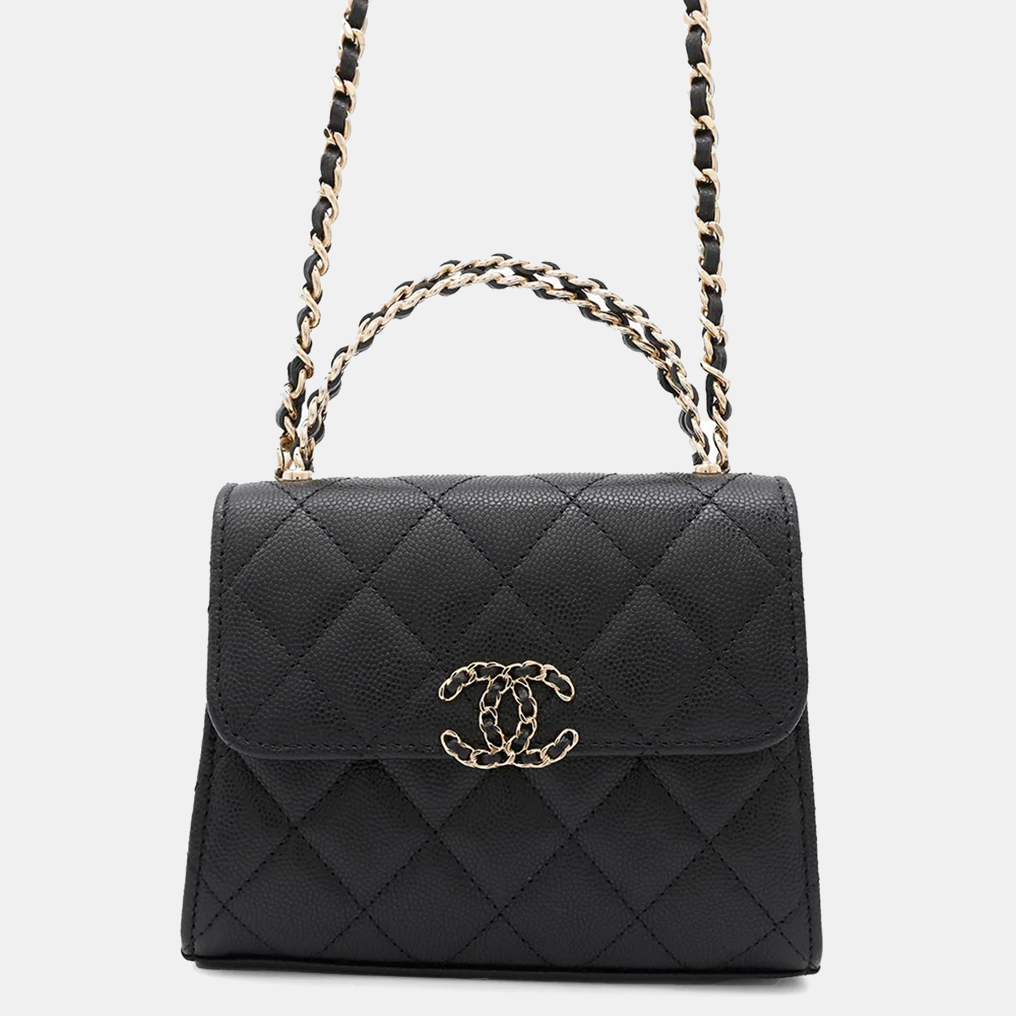 

Chanel Matelasse 2Way Chainclutch Black Caviar Leather