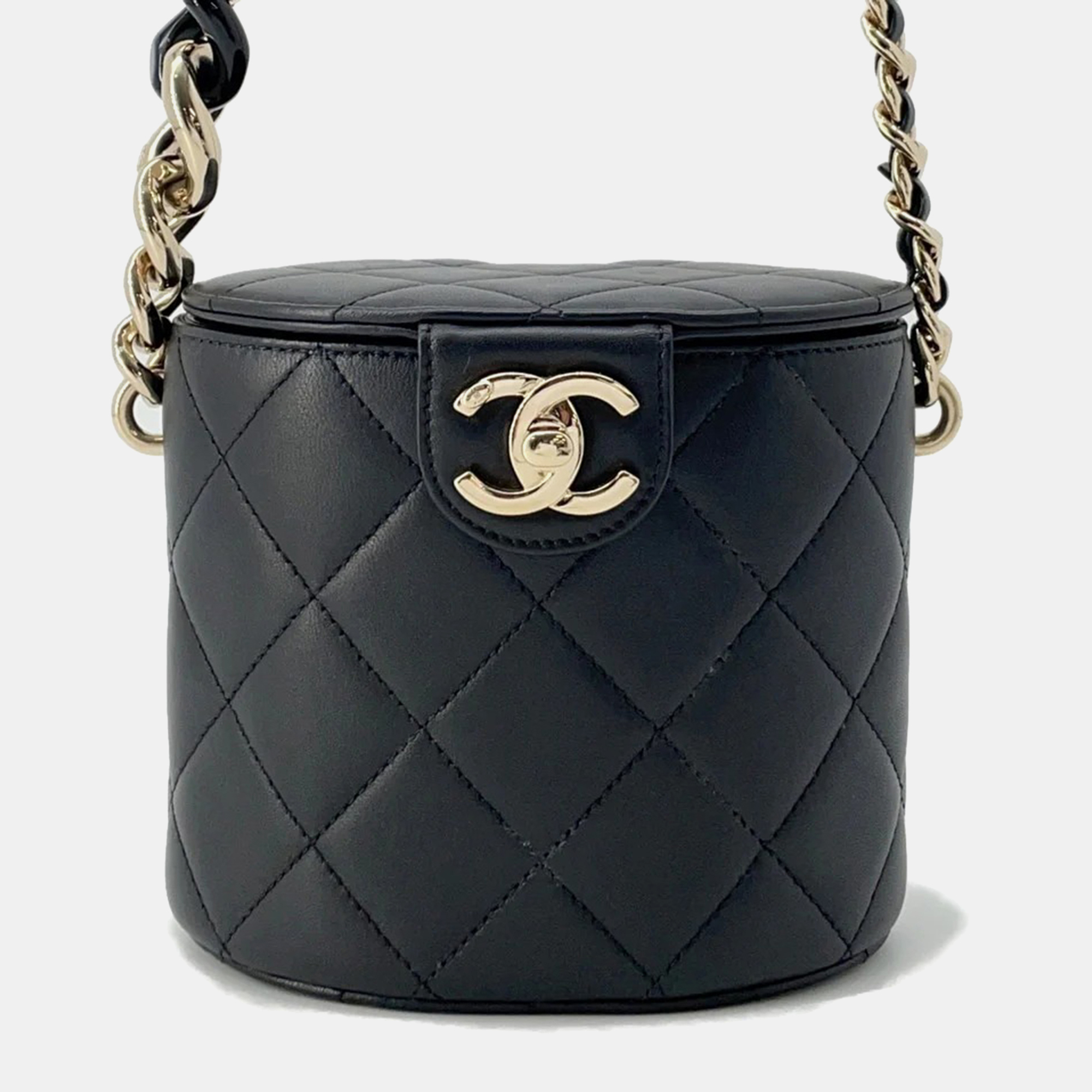 

Chanel Matelasse Chain Vanity Bag Black Lambskin