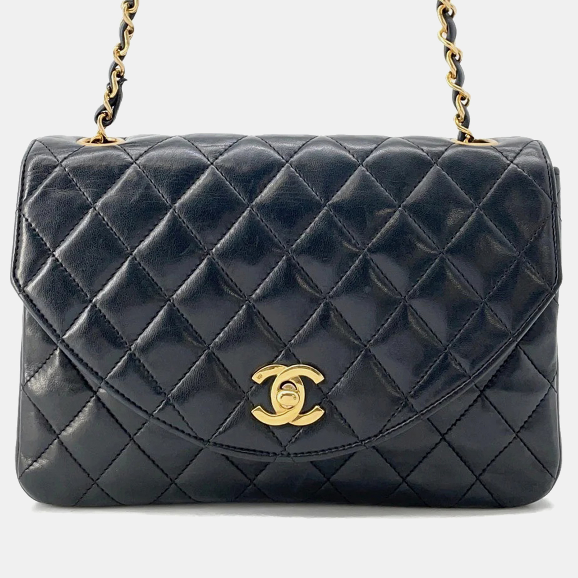 

Chanel Matelasse Chain shoulder Bag Black Lambskin