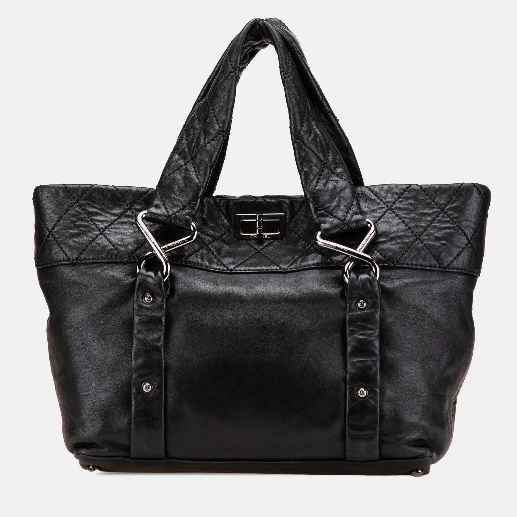 

Chanel Black Small Reissue Lambskin 8 Knots Tote