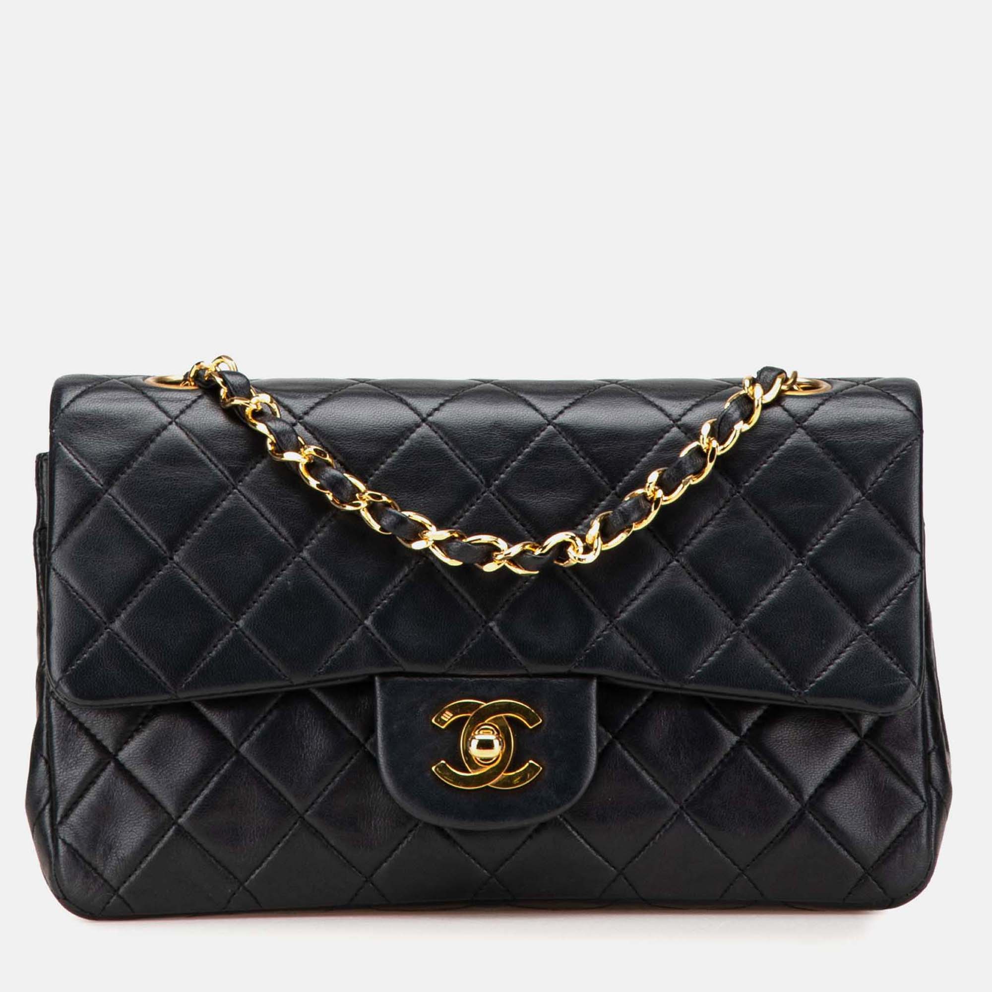 

Chanel Black Small Classic Lambskin Double Flap