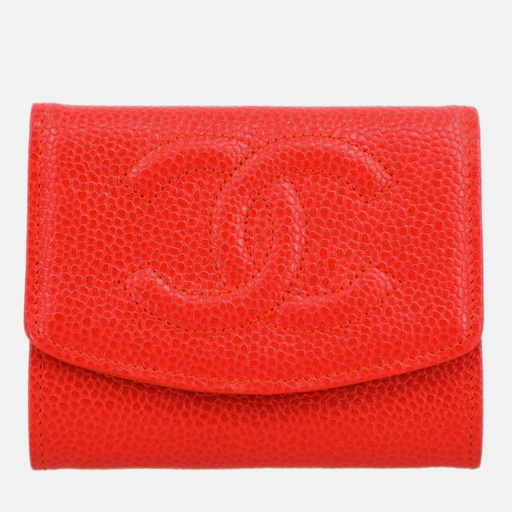 

Chanel Red Calfskin Coin Purse Wallet