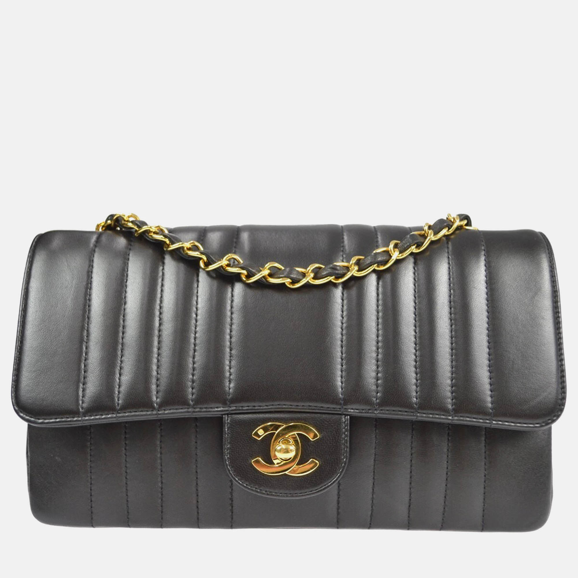 

Chanel Black Lambskin Mademoiselle Shoulder Bag