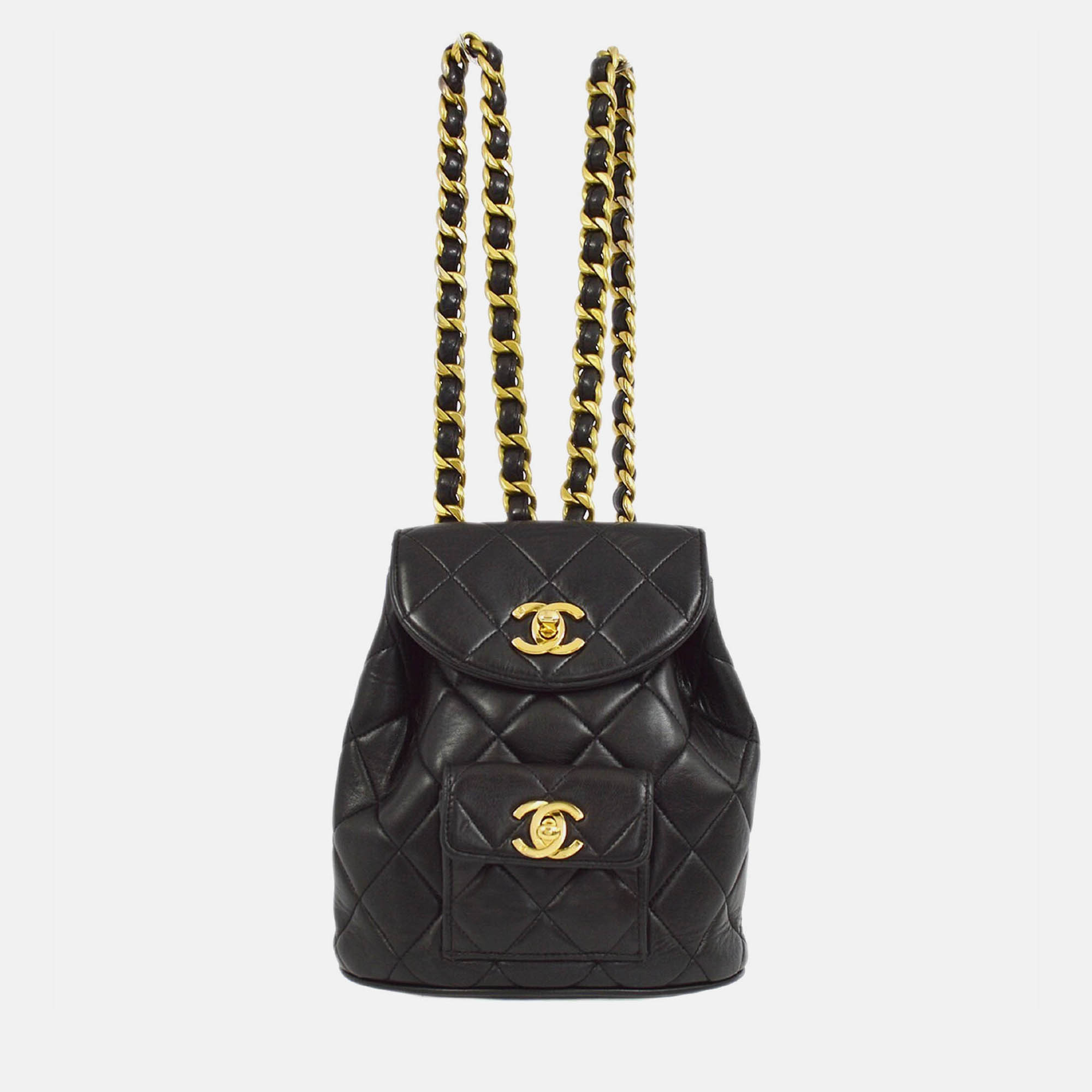 

Chanel Black Lambskin Duma Backpack Small