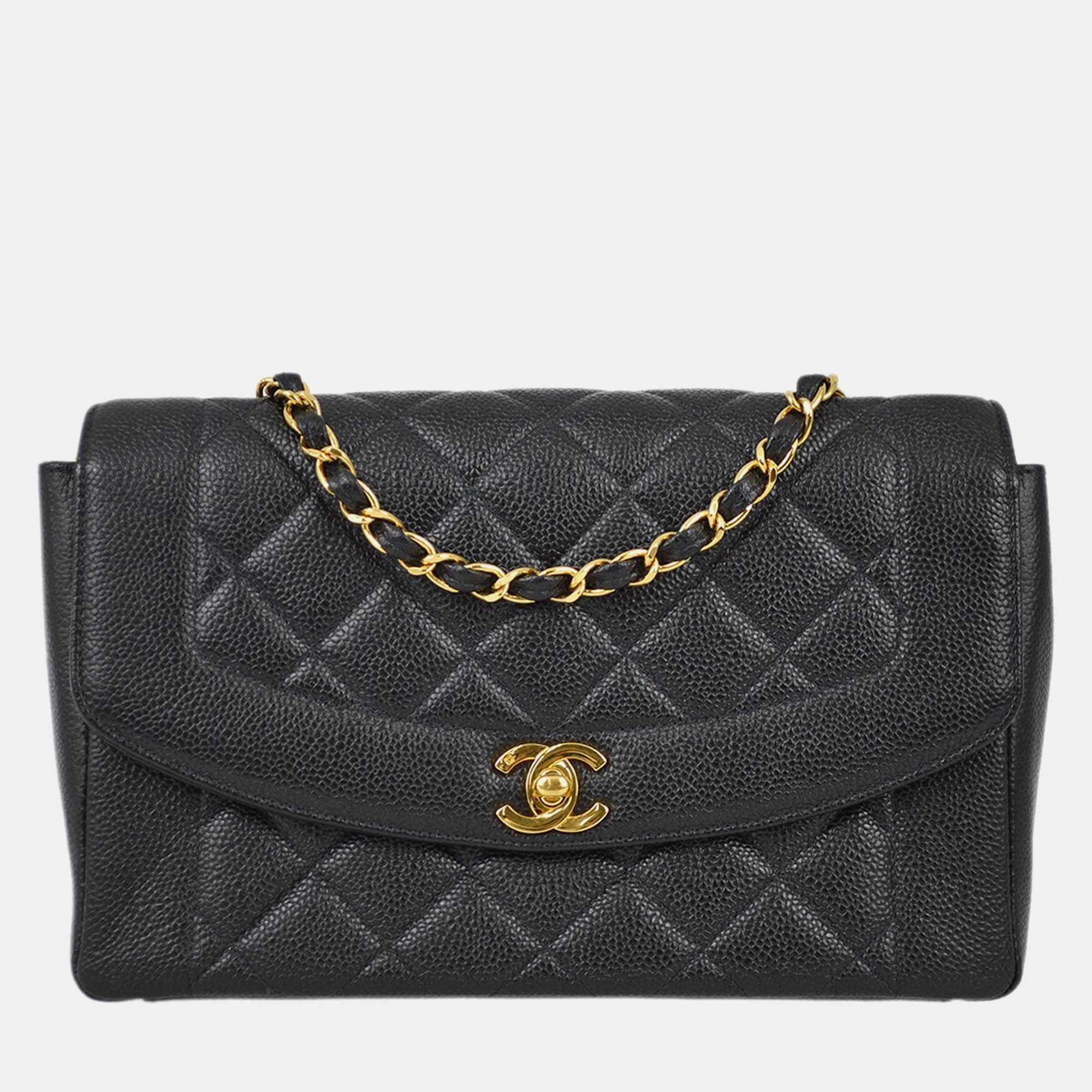

Chanel Black Calfskin Medium Diana Shoulder Bag