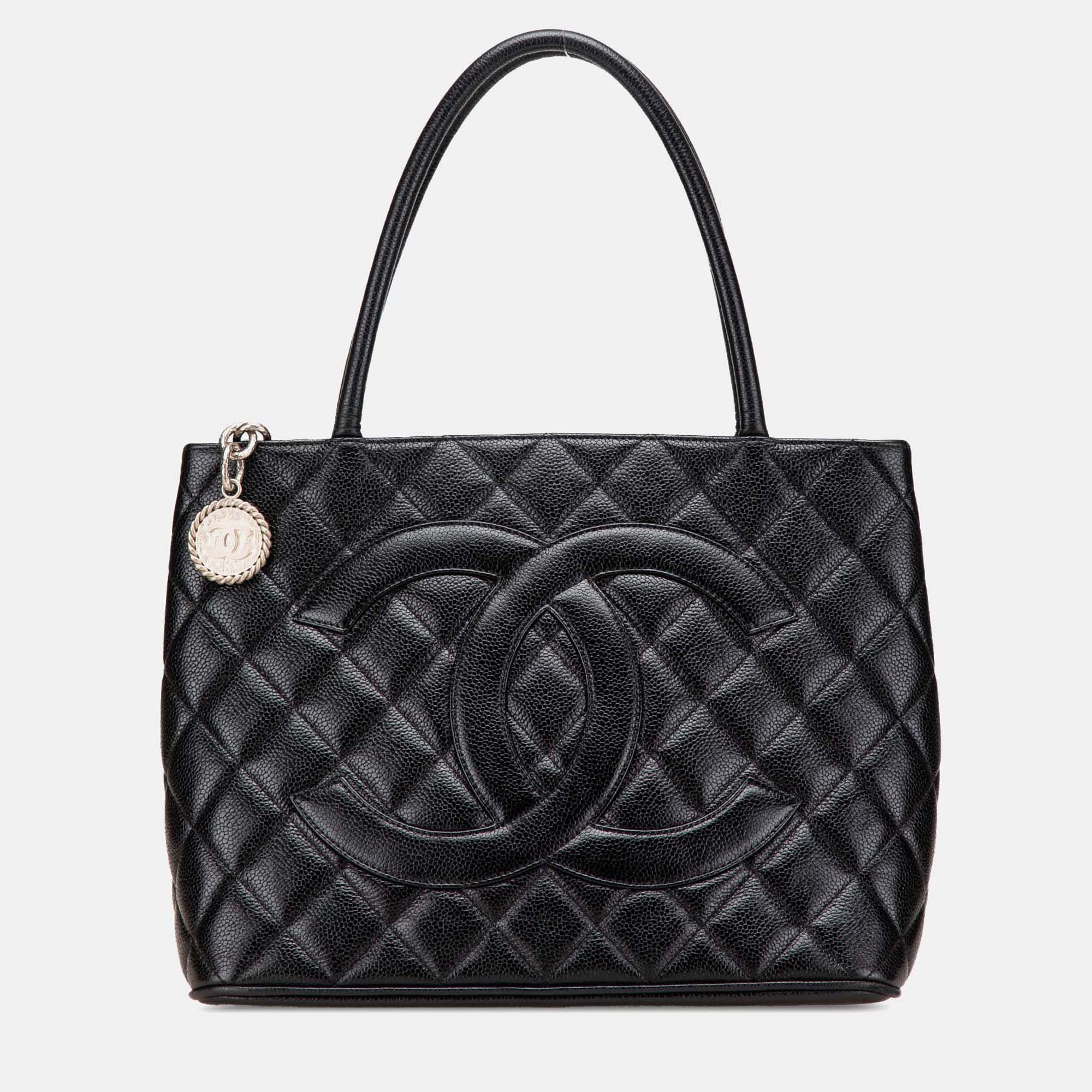 

Chanel Black Caviar Medallion Tote