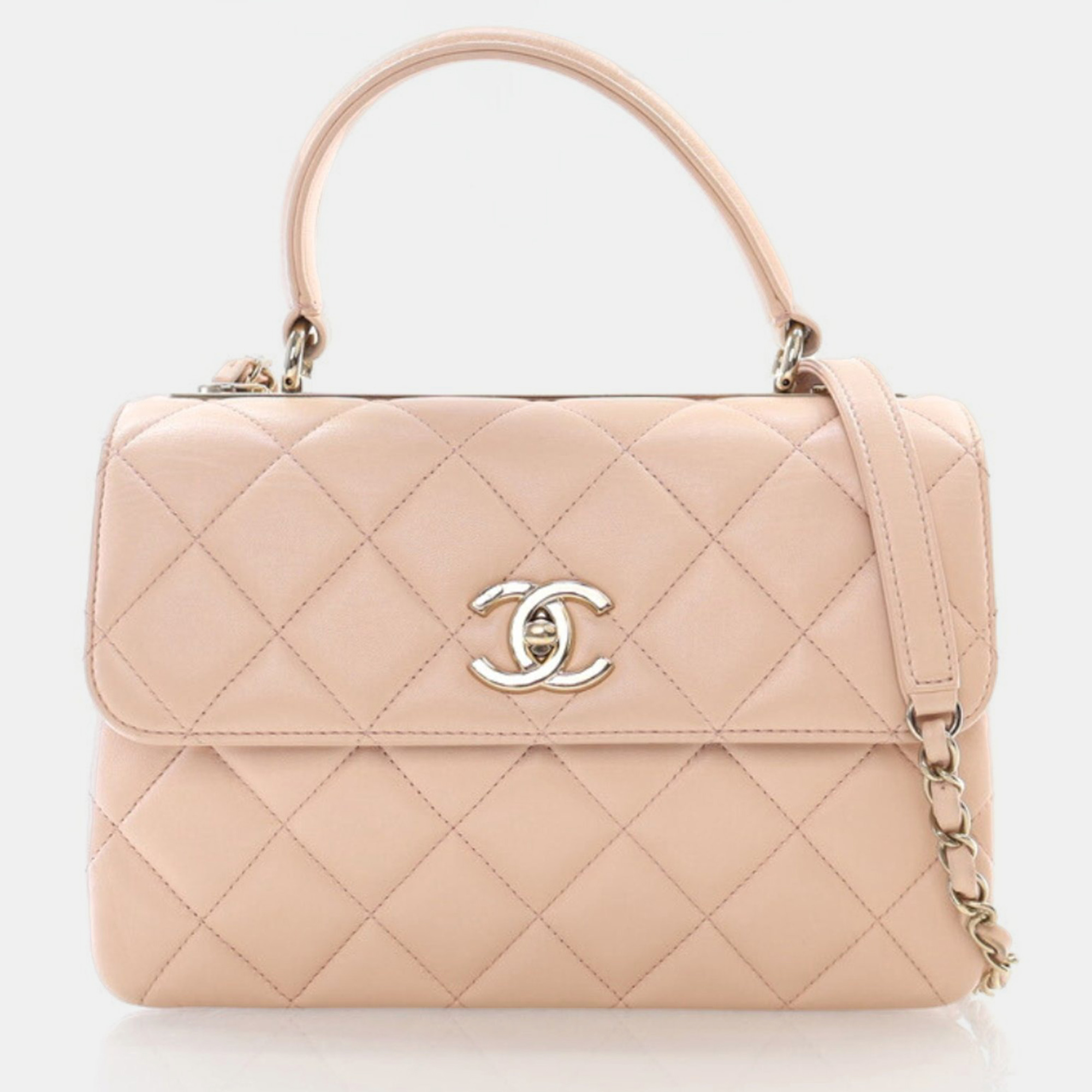 

Chanel Small Pink Lambskin Trendy CC Top Handle Bag