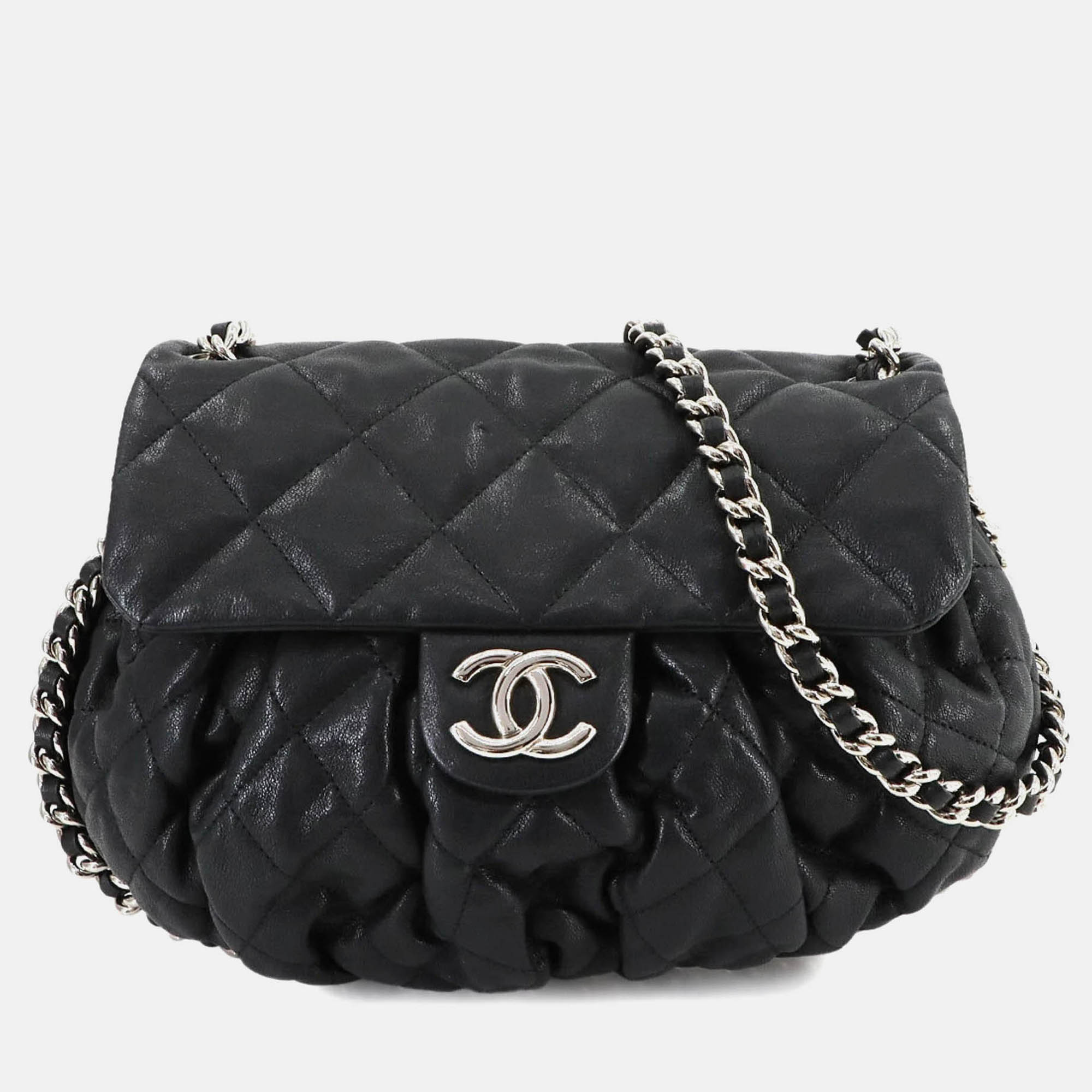 

Chanel Matelasse Chain Around Shoulder Bag Leather Black
