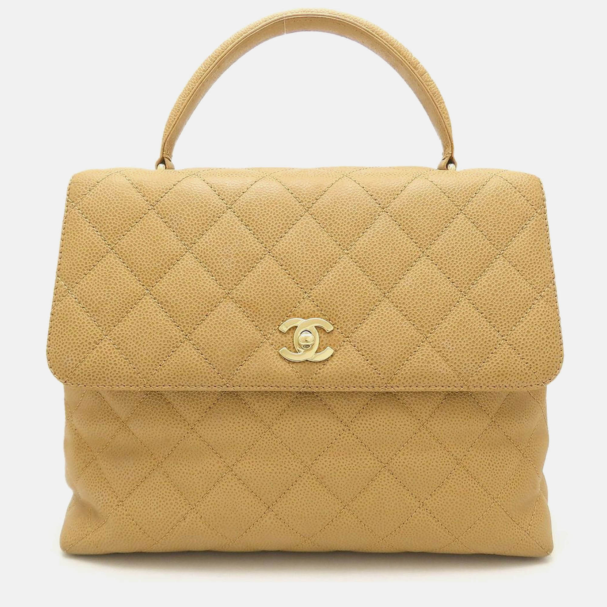 

Chanel Handbag Caviar Skin Camel, Brown