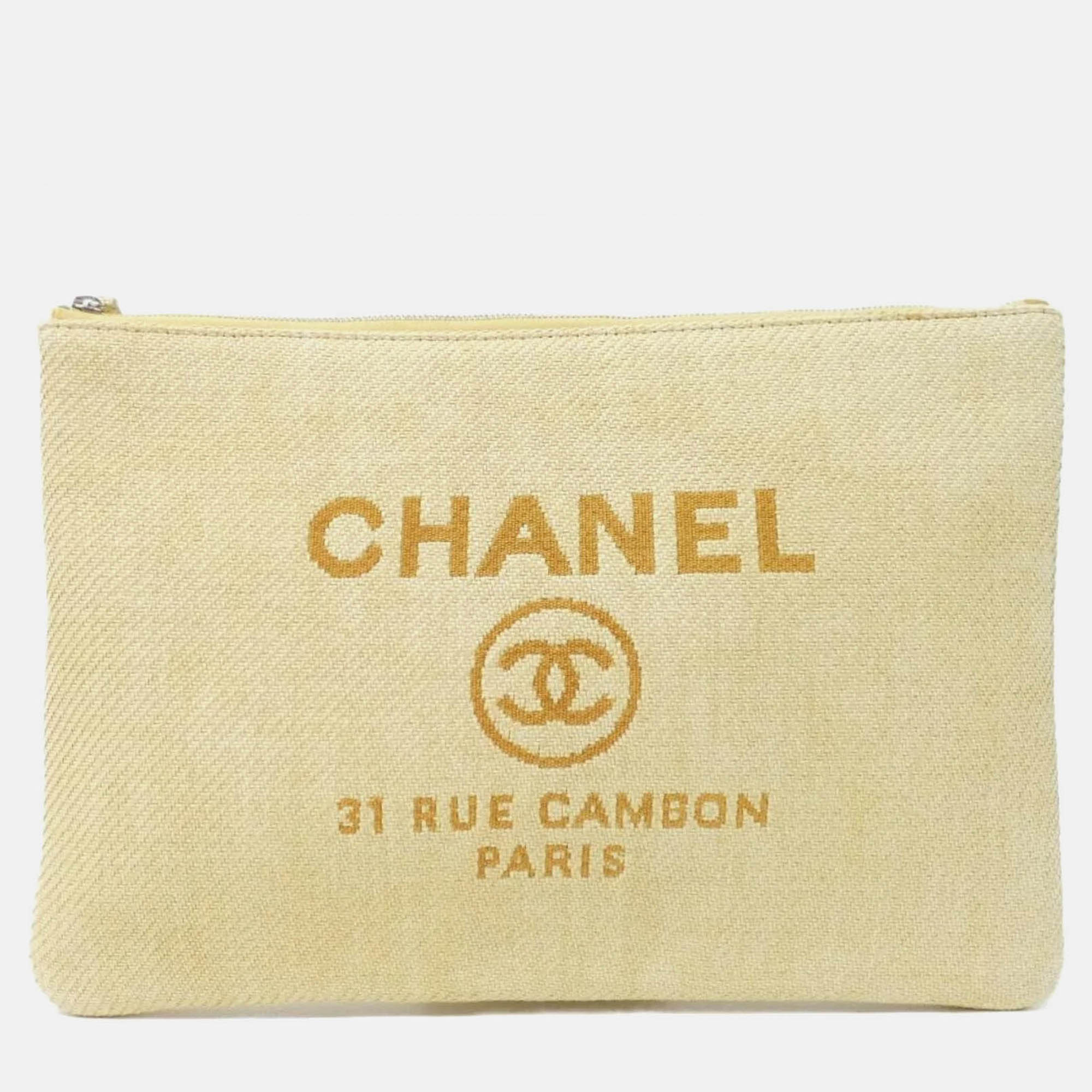 

Chanel Deauville Line Pouch, Beige