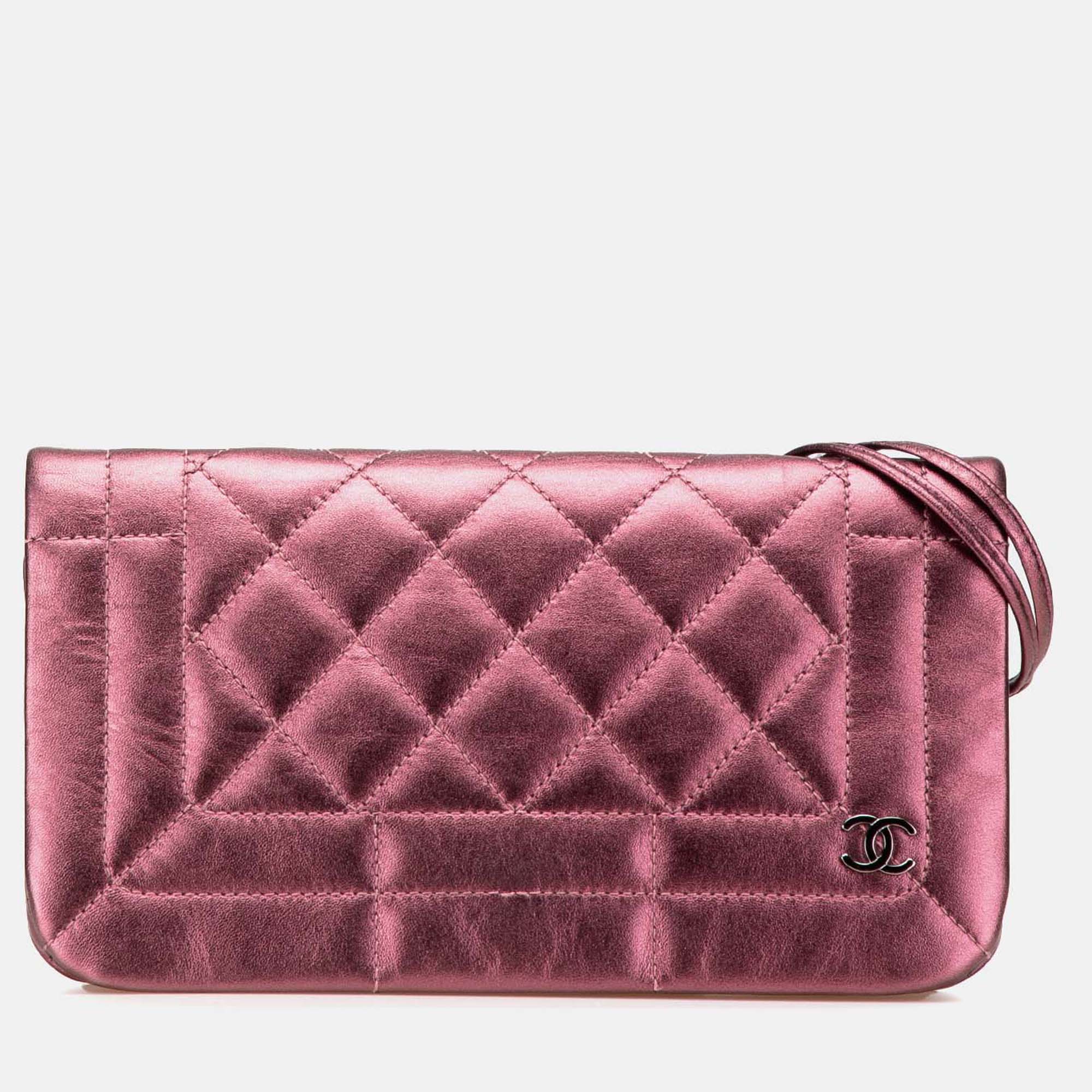 

Chanel Purple CC Quilted Iridescent Calfskin Full Single Flap