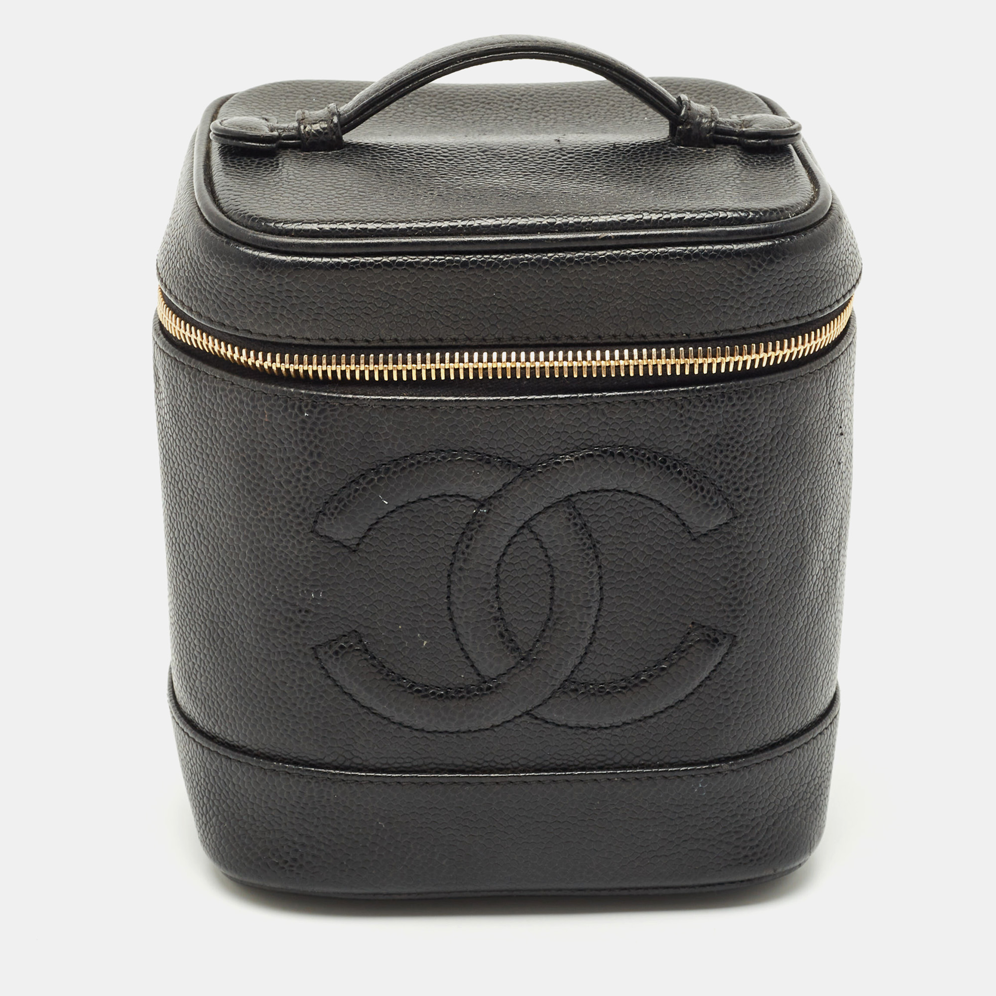 

Chanel Black Caviar Leather CC Vanity Case