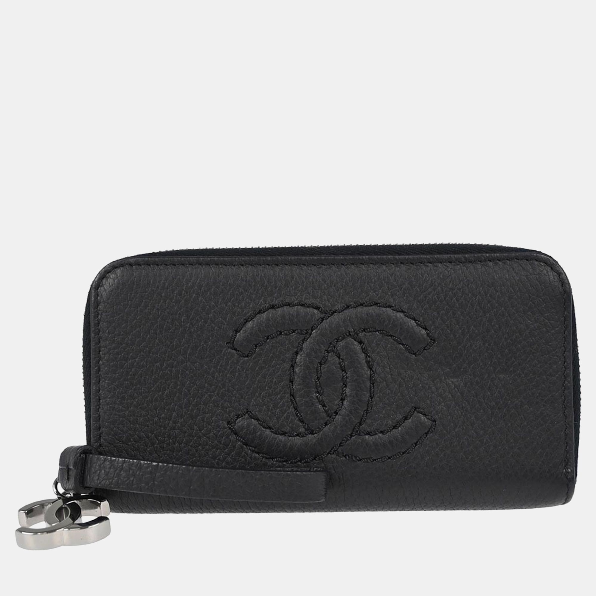 

Chanel CC Black Calfskin Leather Wallet