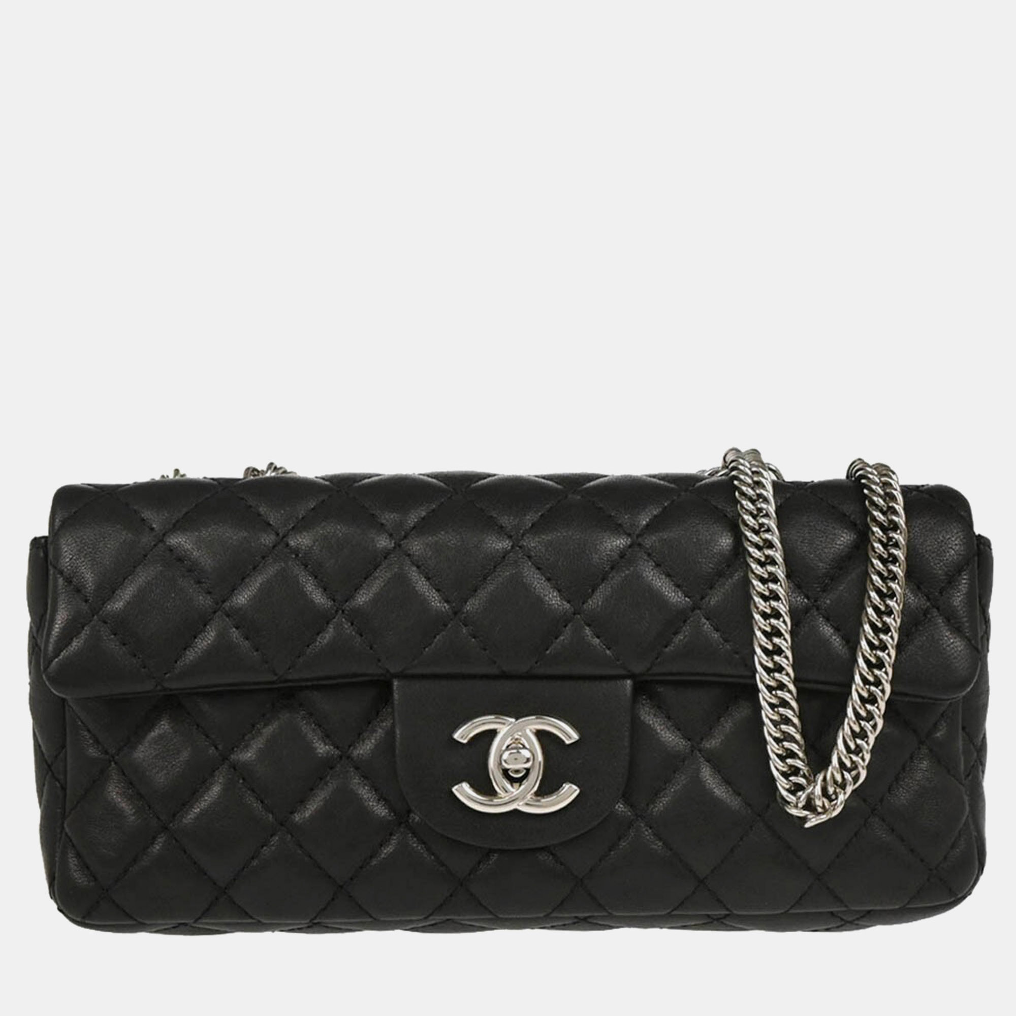 

Chanel East West Black Lambskin Shoulder Bag