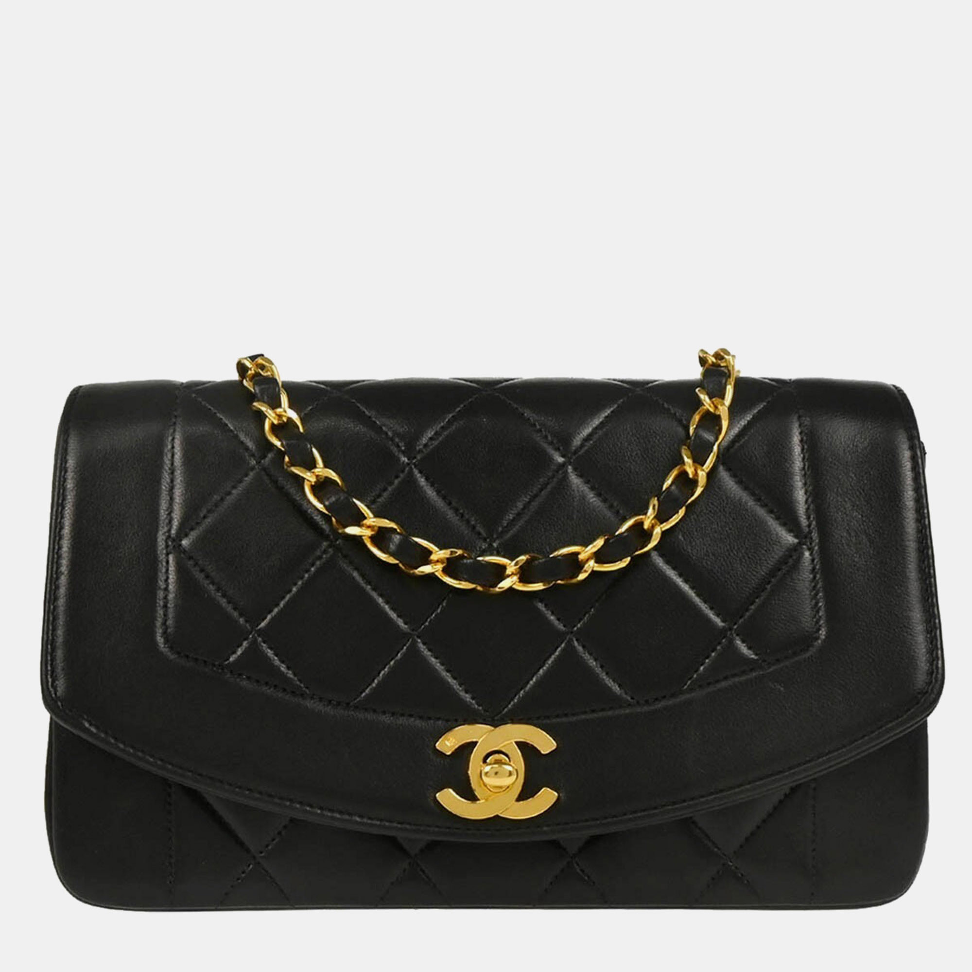 

Chanel Diana Small Black Lambskin Shoulder Bag