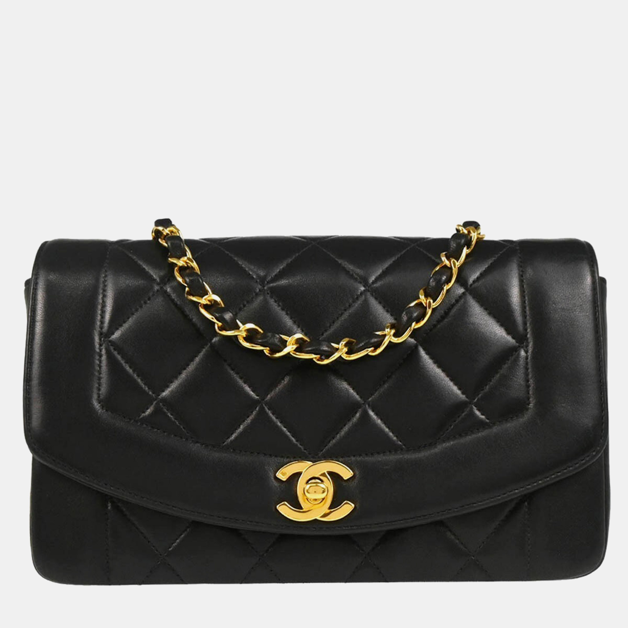 

Chanel Diana Small Black Lambskin Shoulder Bag
