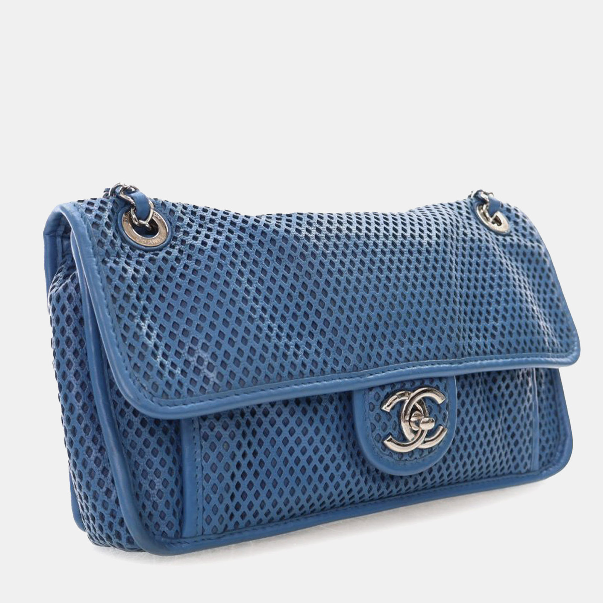 

Chanel Blue Medium Perforated Calfskin Up In The Air Flap