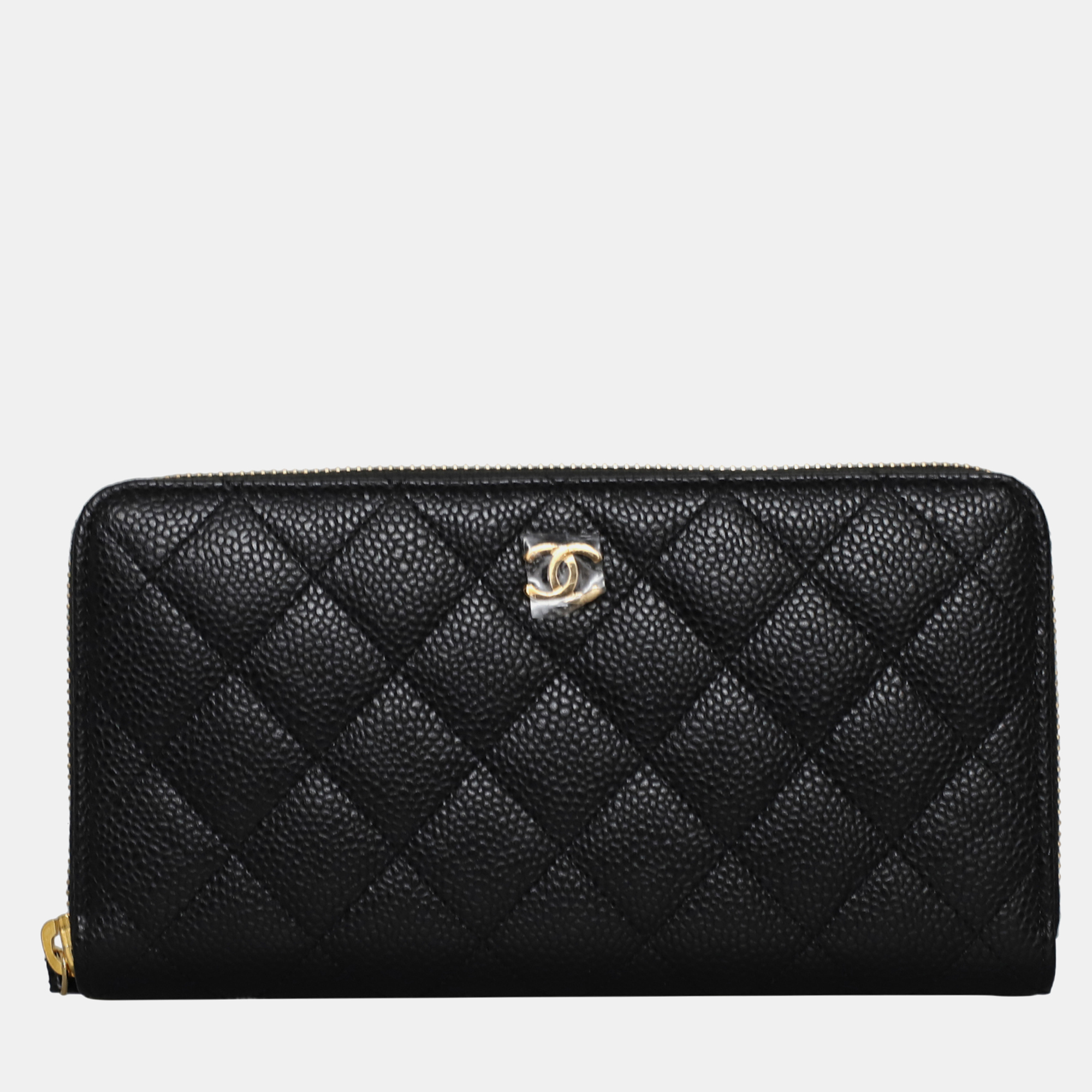 

Chanel Caviar Zip-Around Long Wallet, Black