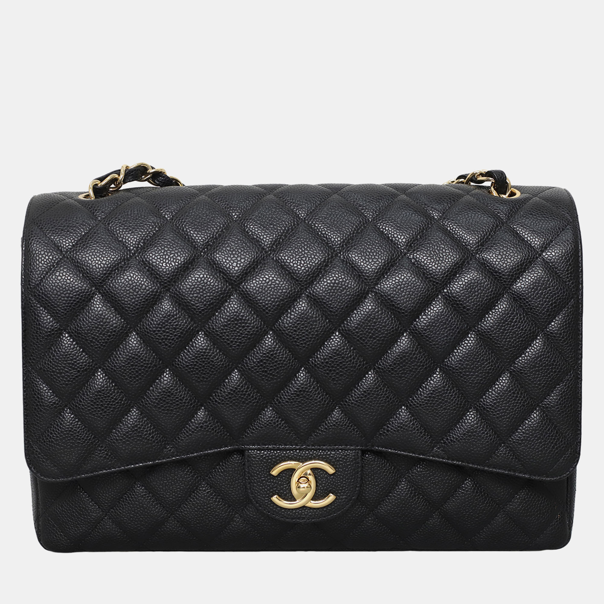 

Chanel Maxi Caviar Black Double Flap Bag
