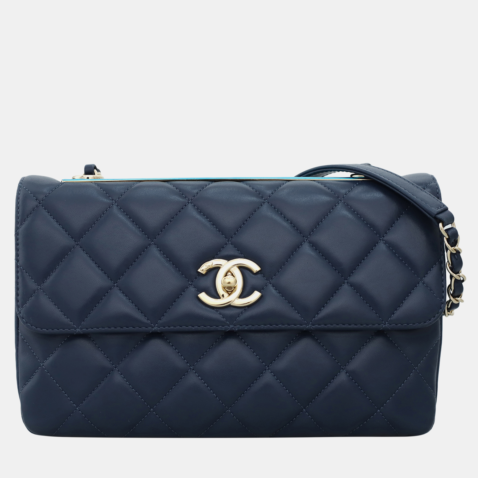 

Chanel Trendy CC Flap Blue Shoulder Bag