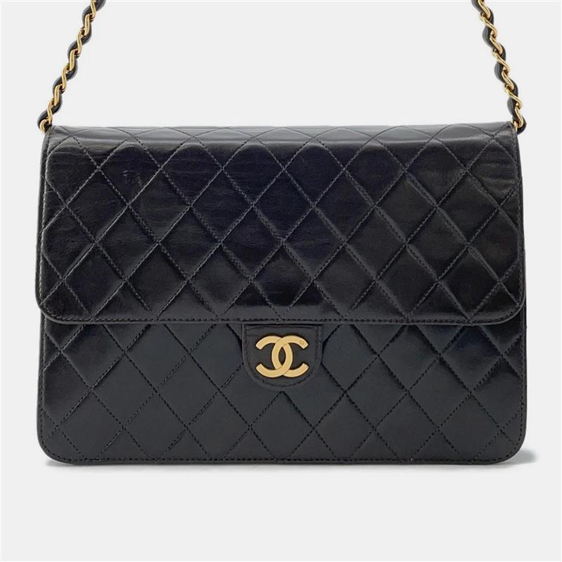 

Chanel Push Lock Chain Black Lambskin Shoulder Bag