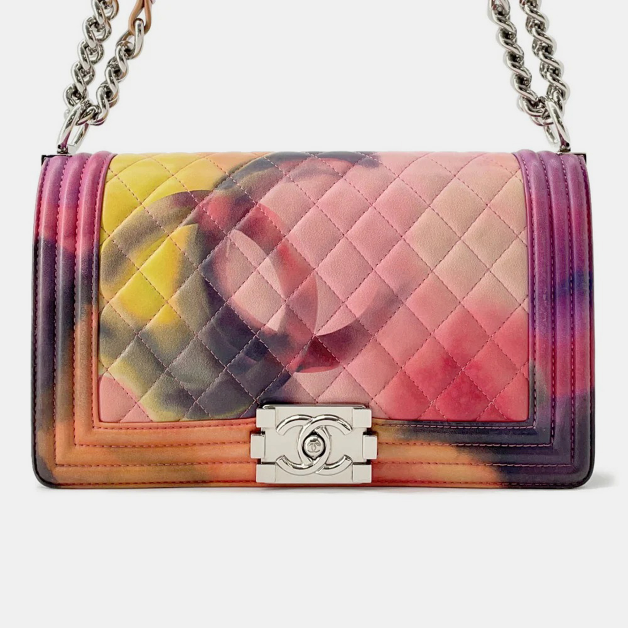 

Chanel Boy Chain Pink/Multicolor Lambskin Shoulder Bag
