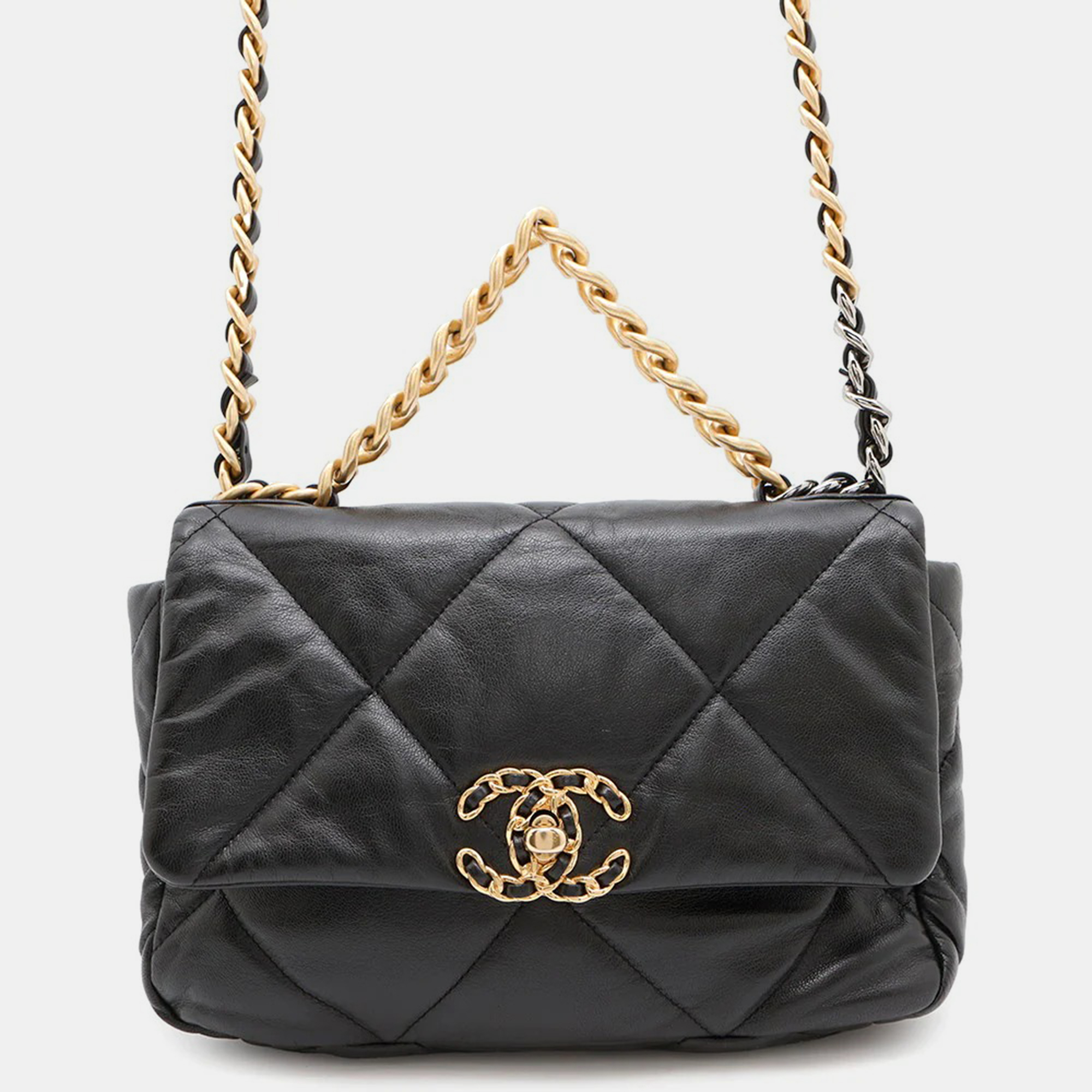

Chanel 19 Chain Black Lambskin Shoulder Bag